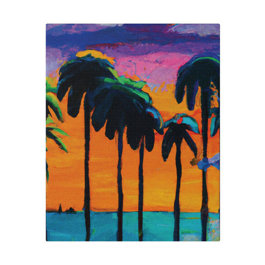 9331M - Miami Beach Sunset Painting Print | Miami | Beach | Sunset | Poster | Home Decor | Wall Art | Canvas