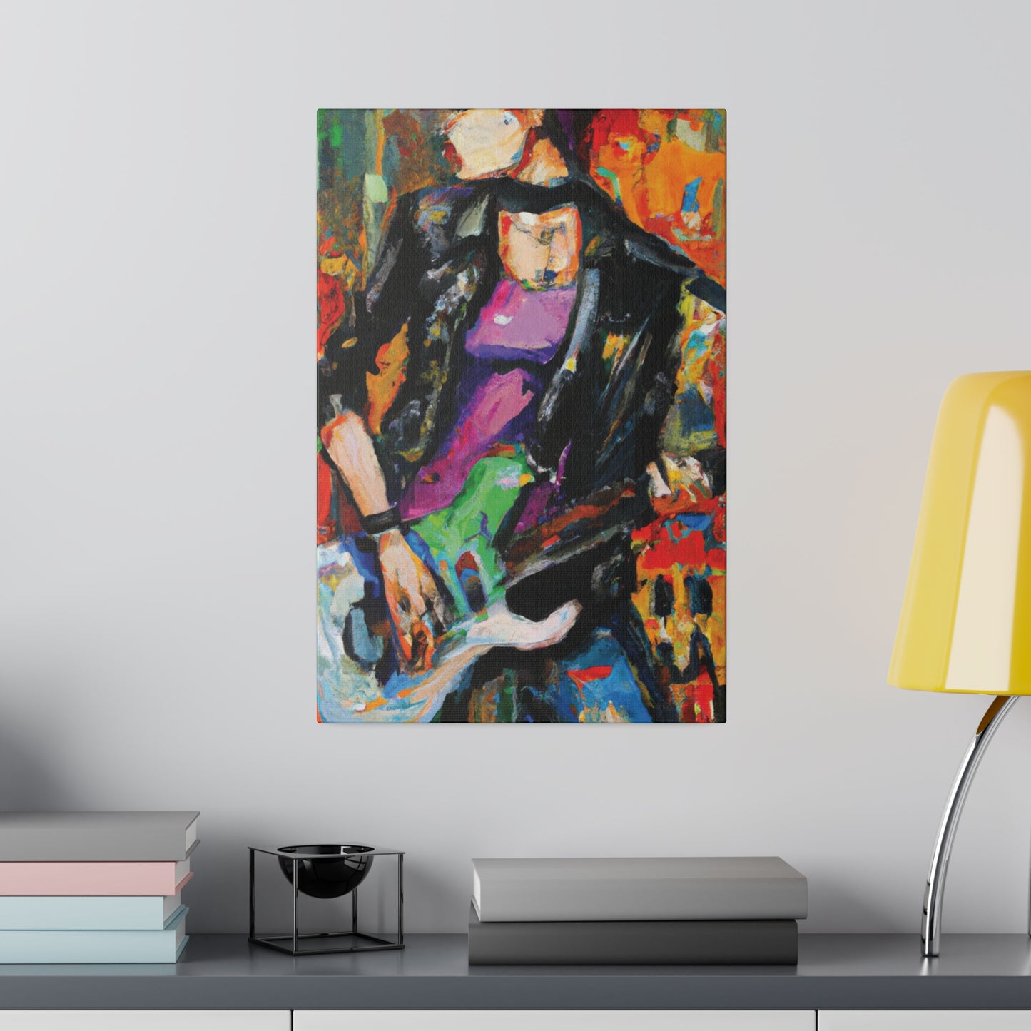 4895R - Rockstar Oil Painting Style Print | Poster | Home Decor | Wall Art | Music Art | Canvas