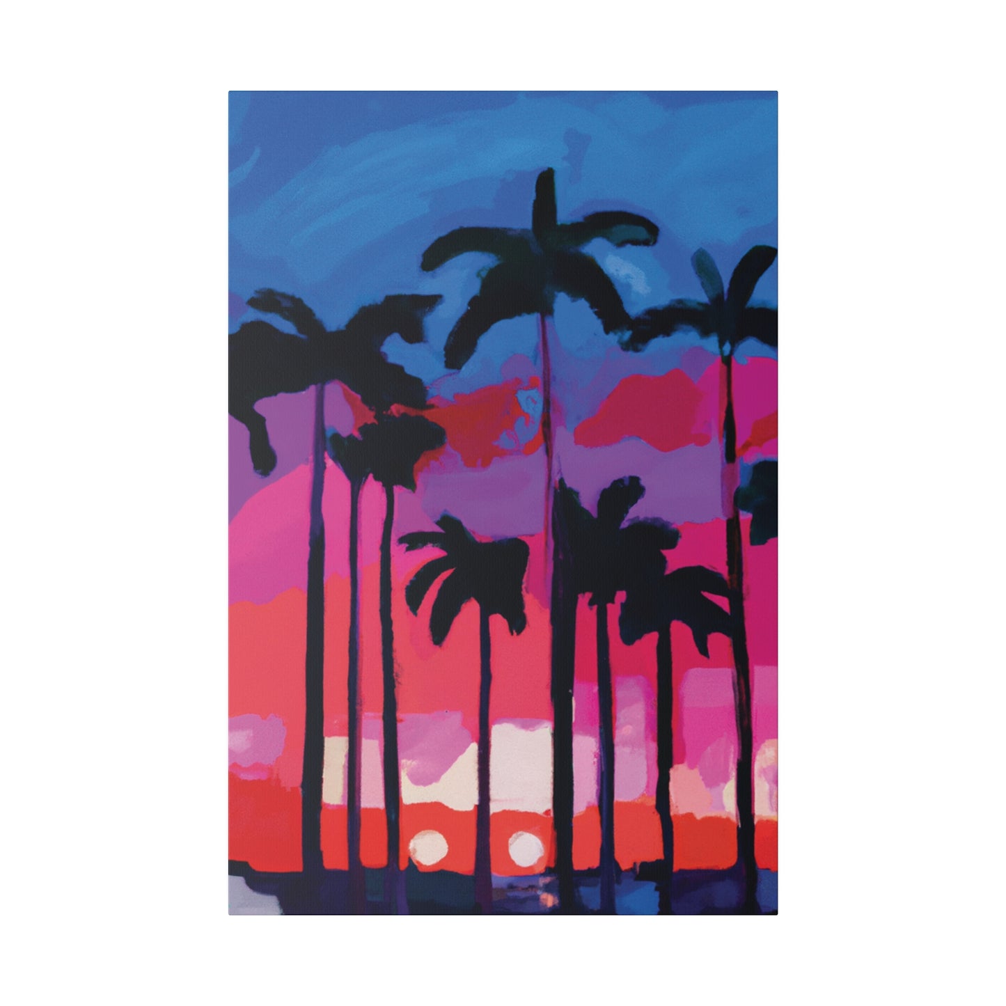 7245Y - Miami Beach Sunset Painting Print | Miami | Beach | Sunset | Poster | Home Decor | Wall Art | Canvas