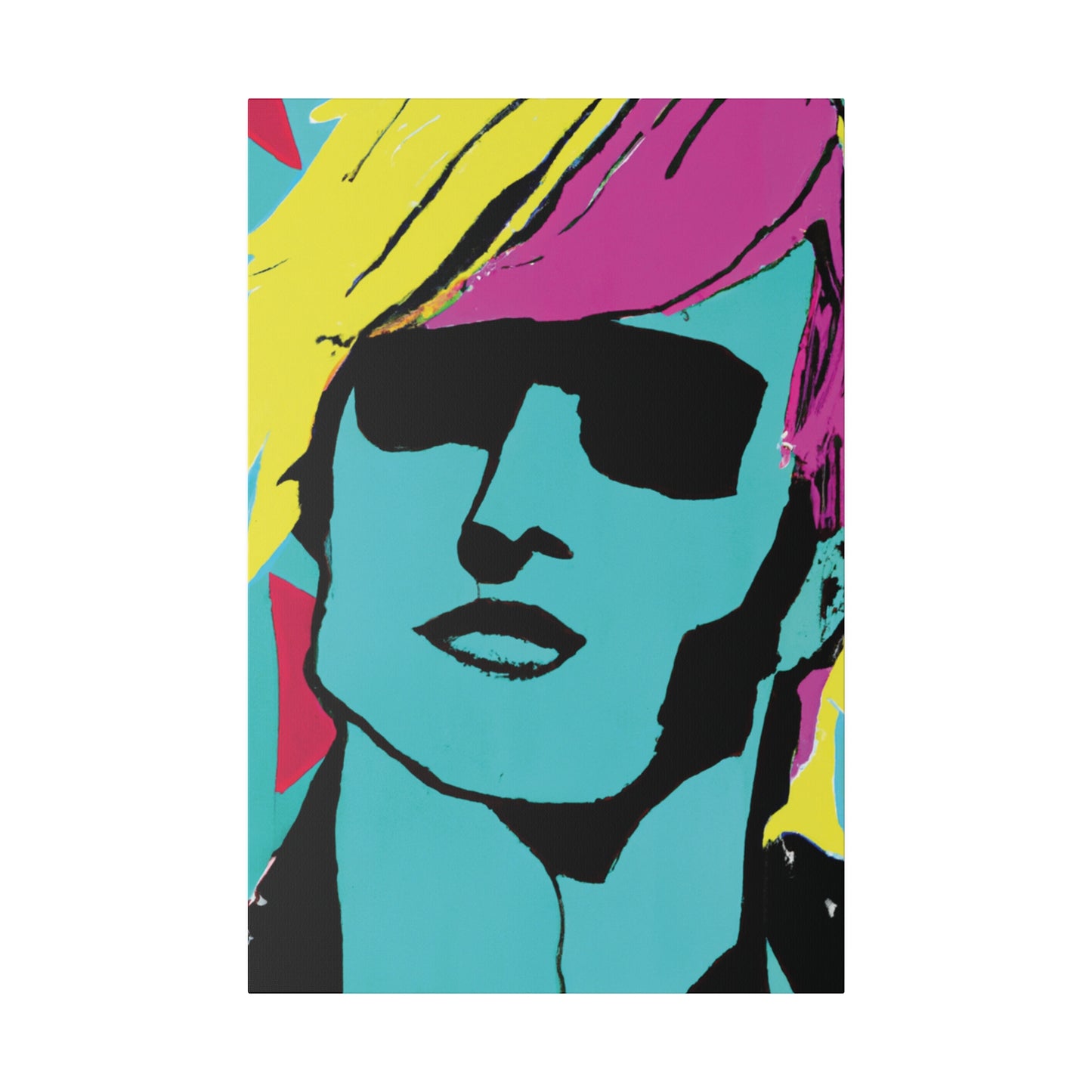 8753H - Rockstar Painting Print | Face | Abstract | Poster | Home Decor | Wall Art | Music Art | Canvas