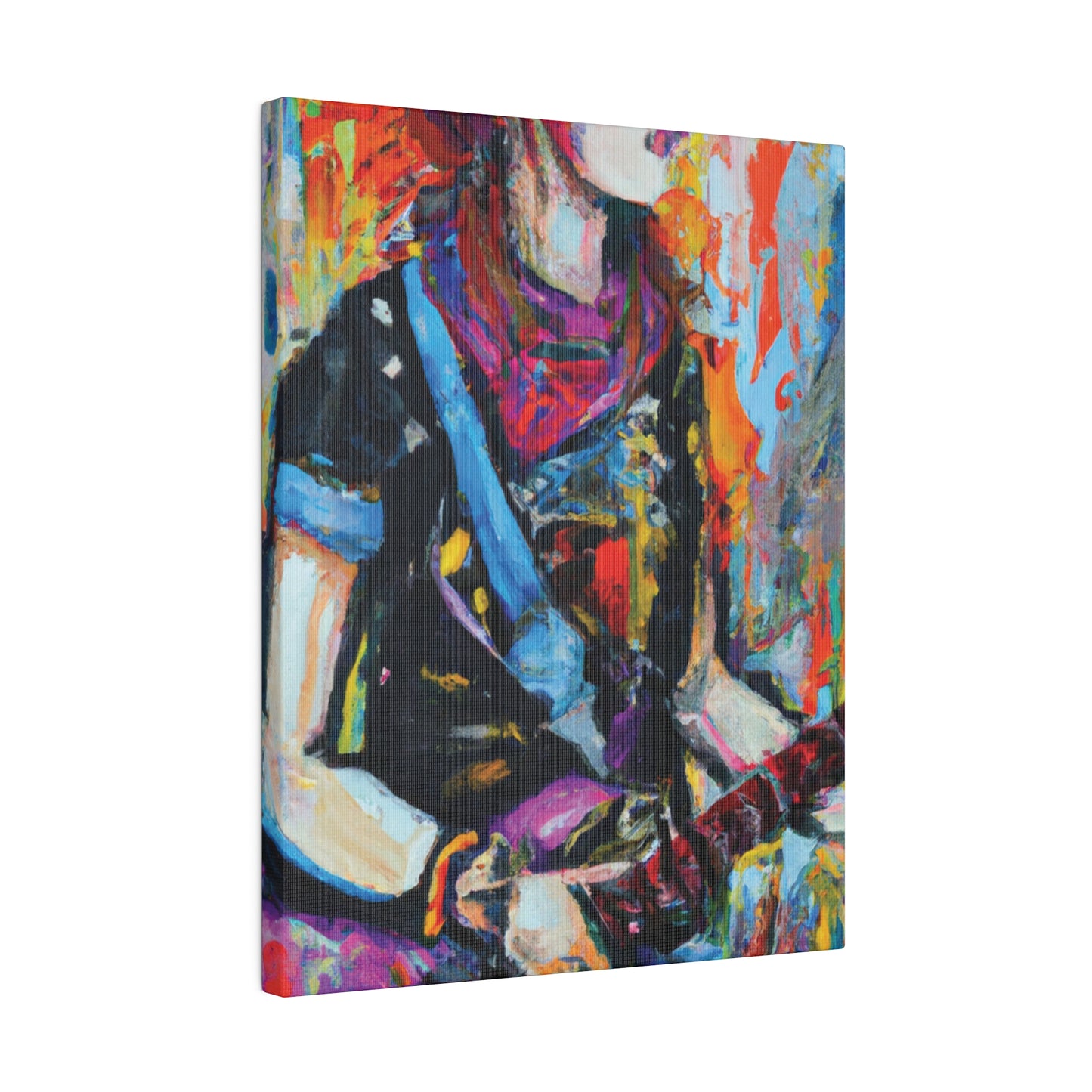 4384O - Rockstar Oil Painting Style Print | Poster | Home Decor | Wall Art | Music Art | Canvas