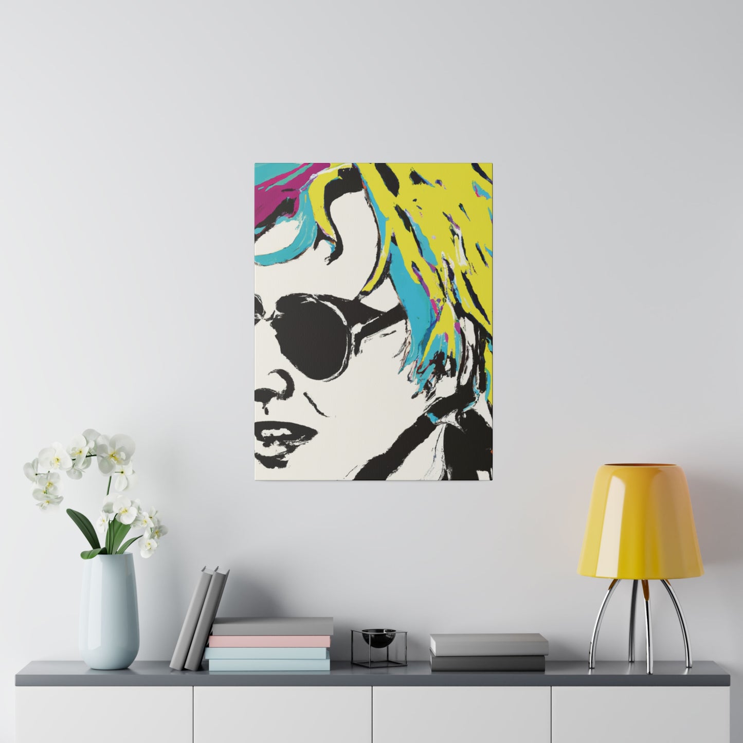 3921R - Rockstar Painting Print | Face | Abstract | Poster | Home Decor | Wall Art | Music Art | Canvas