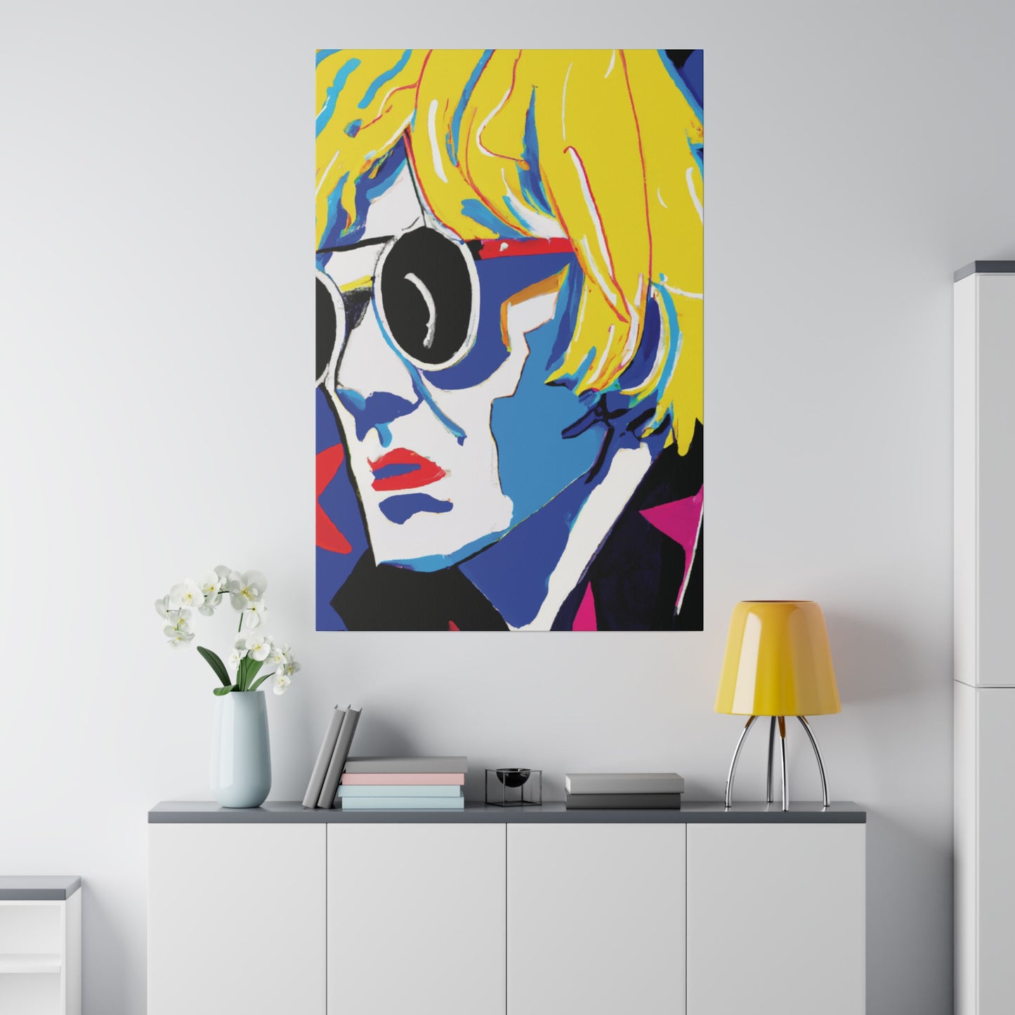 6259E - Rockstar Painting Print | Face | Abstract | Poster | Home Decor | Wall Art | Music Art | Canvas