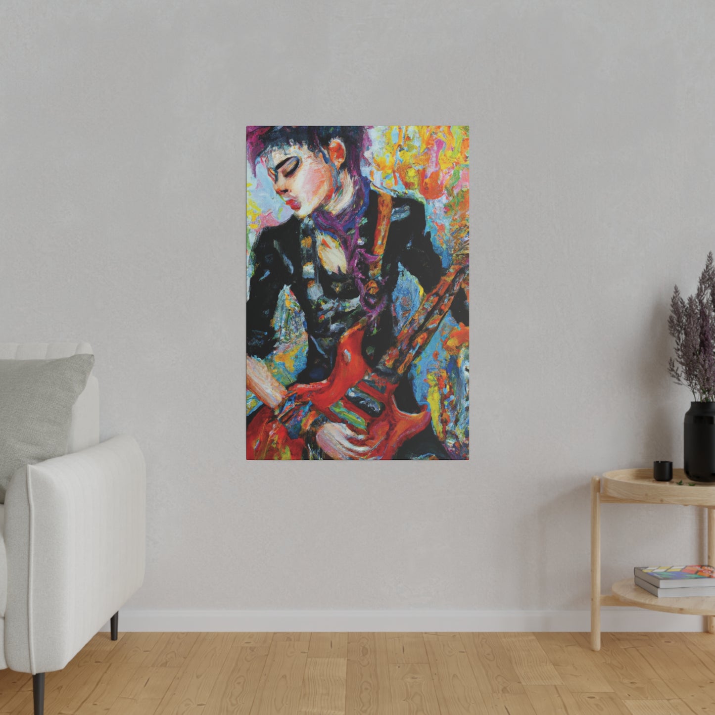 7123G - Rockstar Oil Painting Style Print | Poster | Home Decor | Wall Art | Music Art | Canvas