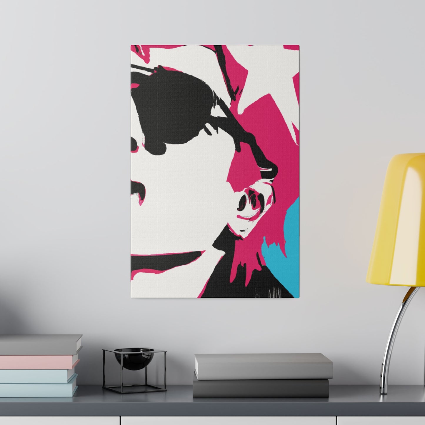 8761X - Rockstar Painting Print | Face | Abstract | Poster | Home Decor | Wall Art | Music Art | Canvas