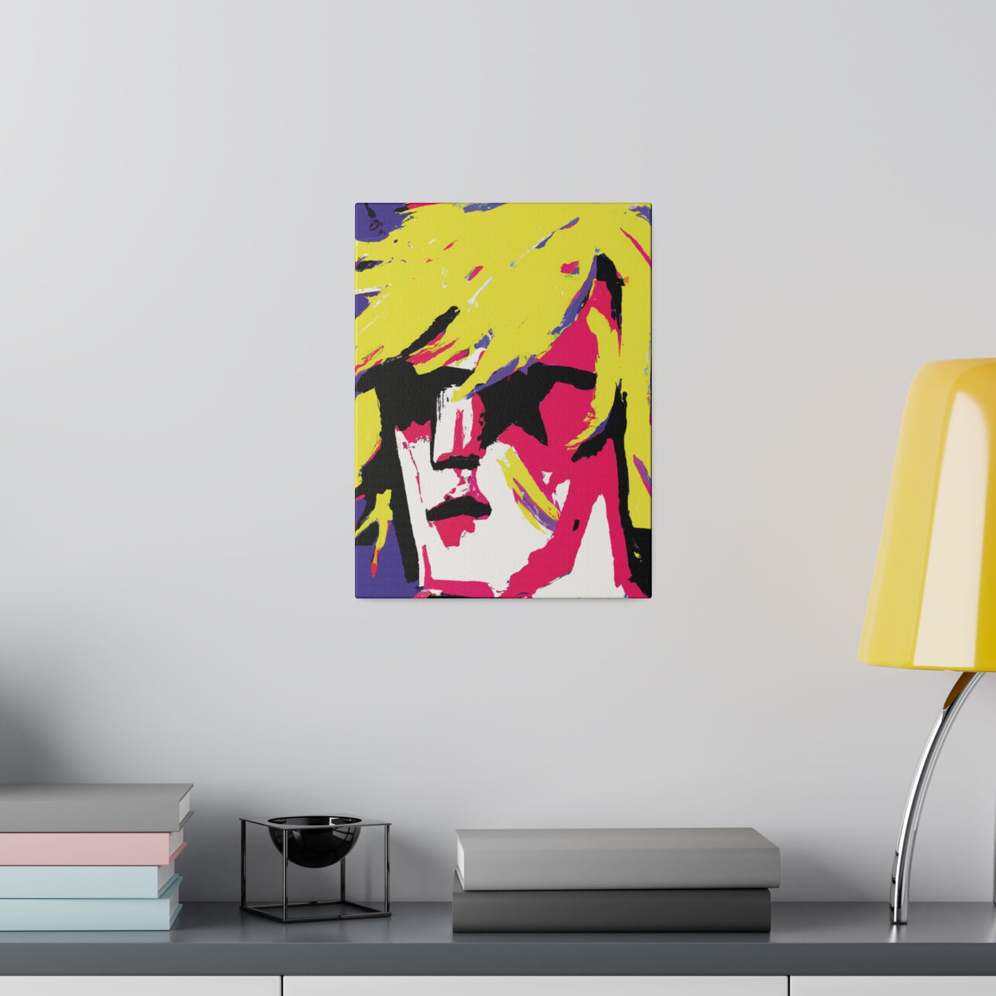 7709F - Rockstar Painting Print | Face | Abstract | Poster | Home Decor | Wall Art | Music Art | Canvas