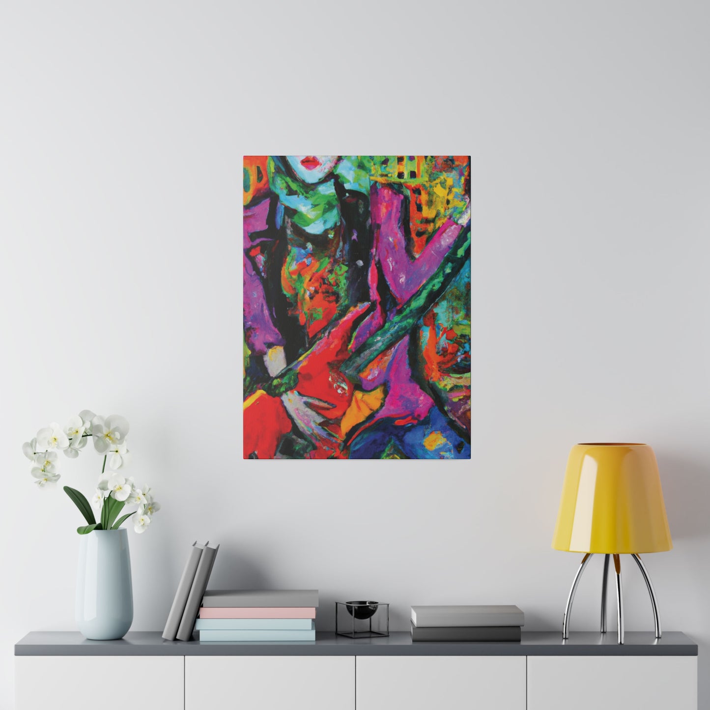 3861D - Rockstar Oil Painting Style Print | Poster | Home Decor | Wall Art | Music Art | Canvas