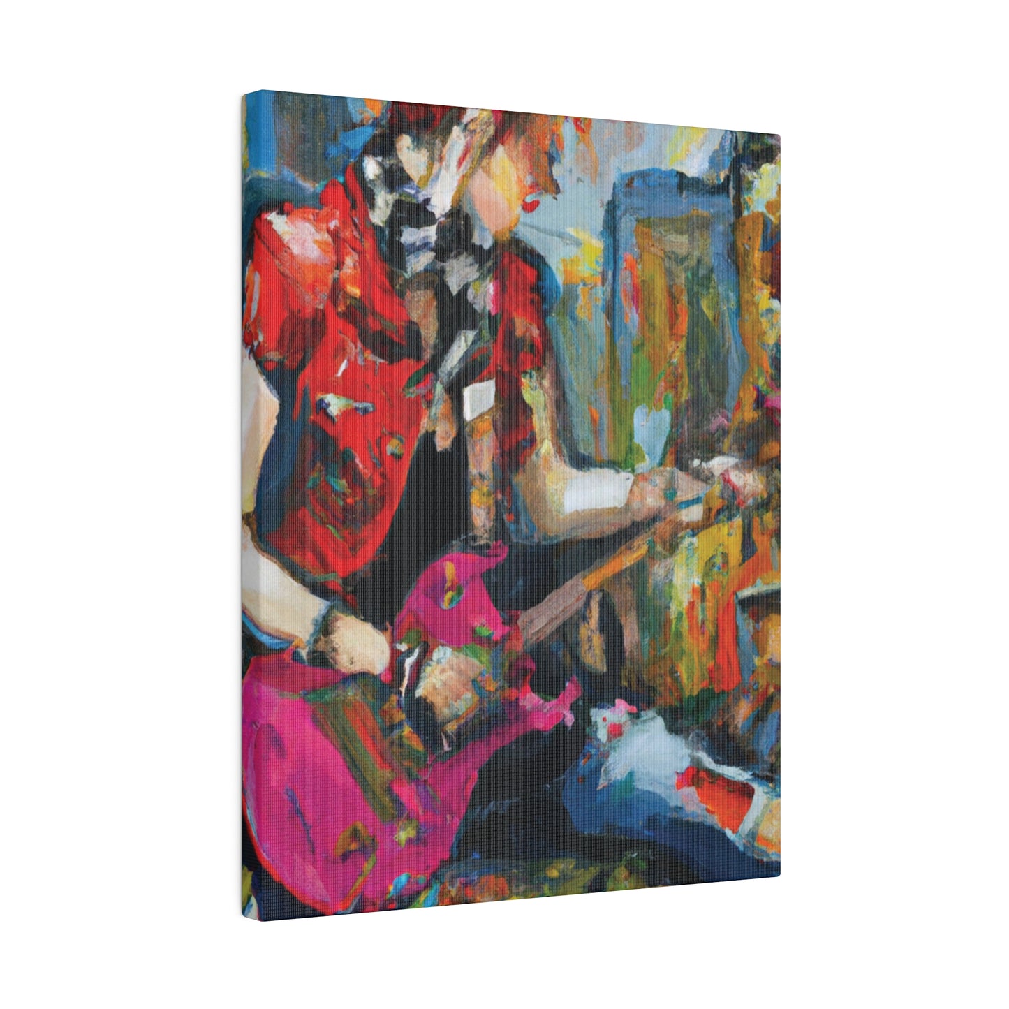 9666G - Rockstar Oil Painting Style Print | Poster | Home Decor | Wall Art | Music Art | Canvas