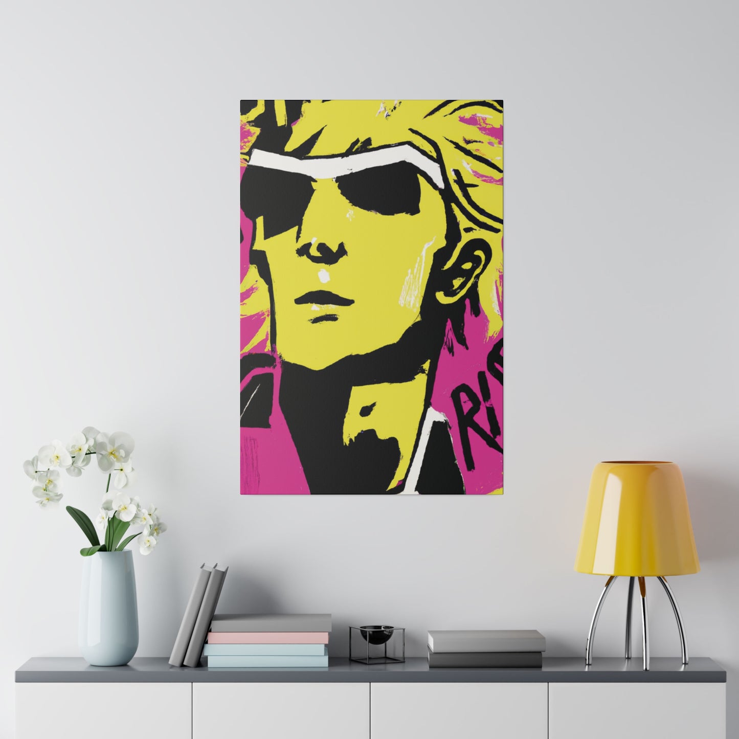 4794V - Rockstar Painting Print | Face | Abstract | Poster | Home Decor | Wall Art | Music Art | Canvas