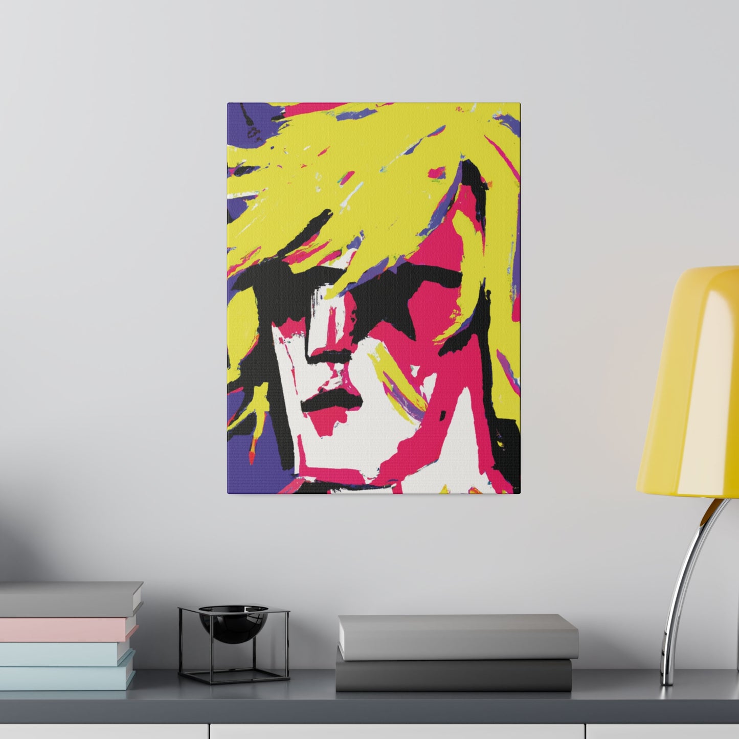 7709F - Rockstar Painting Print | Face | Abstract | Poster | Home Decor | Wall Art | Music Art | Canvas