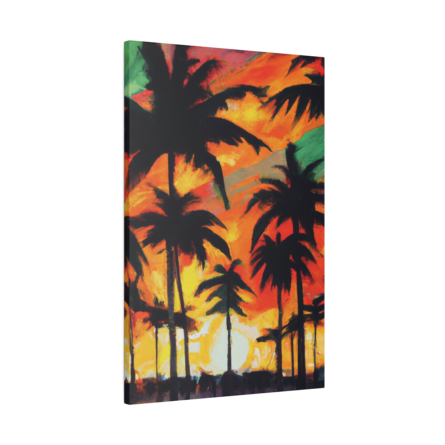 4567E - Miami Beach Sunset Painting Print | Miami | Beach | Sunset | Poster | Home Decor | Wall Art | Canvas