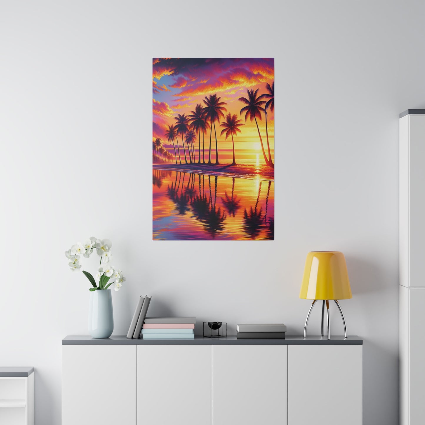 5246J - miami beach art, sunset background, ocean art work, beach art work, sunset designs, miami beach painting, miami beach print