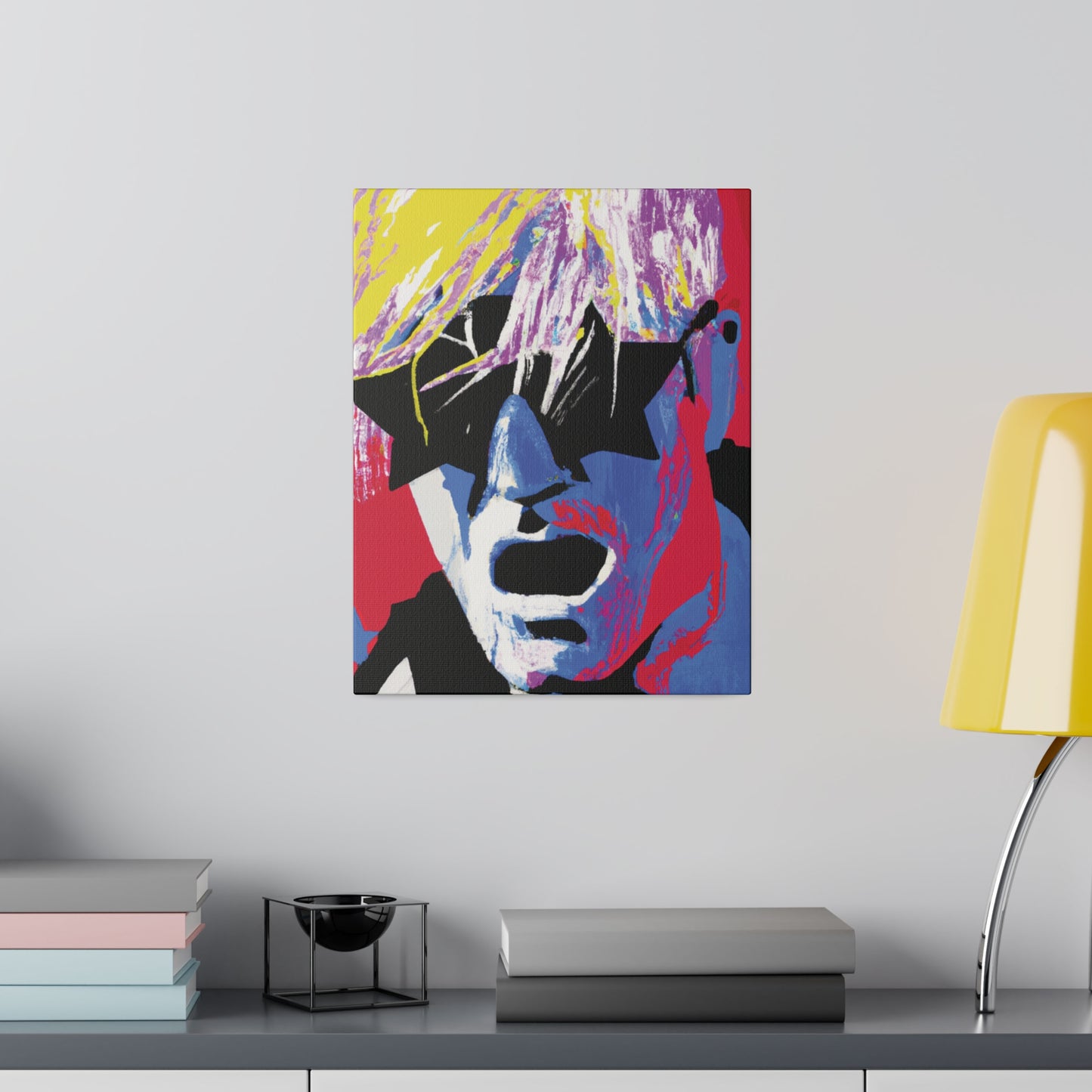 4837X - Rockstar Painting Print | Face | Abstract | Poster | Home Decor | Wall Art | Music Art | Canvas