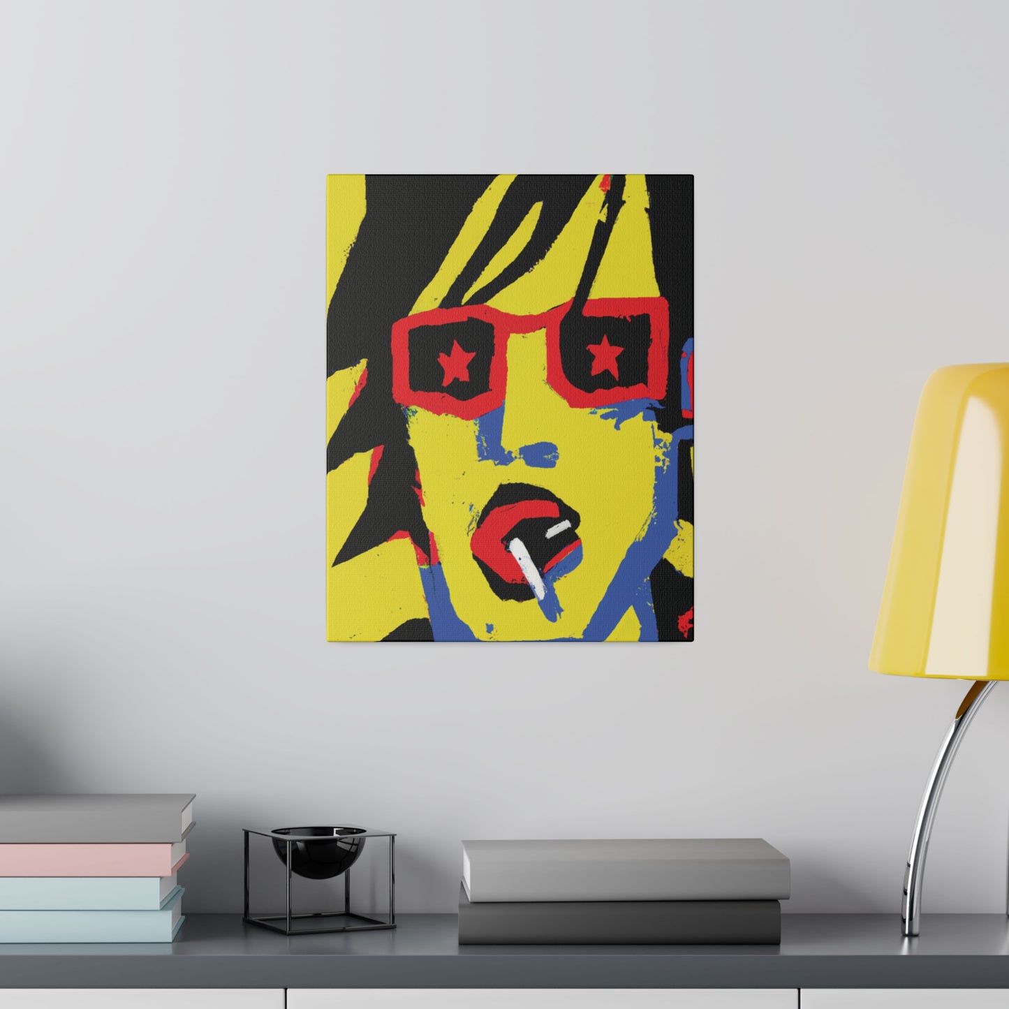 4745B - Rockstar Painting Print | Face | Abstract | Poster | Home Decor | Wall Art | Music Art | Canvas