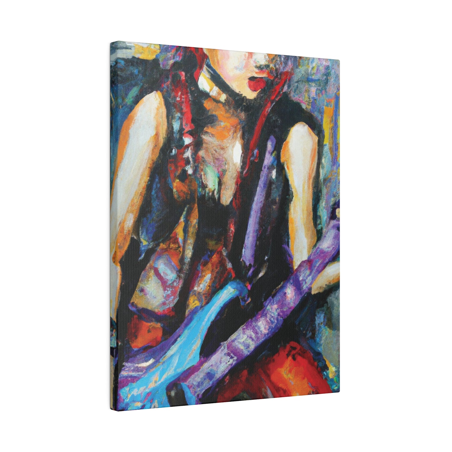 6251Z - Rockstar Oil Painting Style Print | Poster | Home Decor | Wall Art | Music Art | Canvas