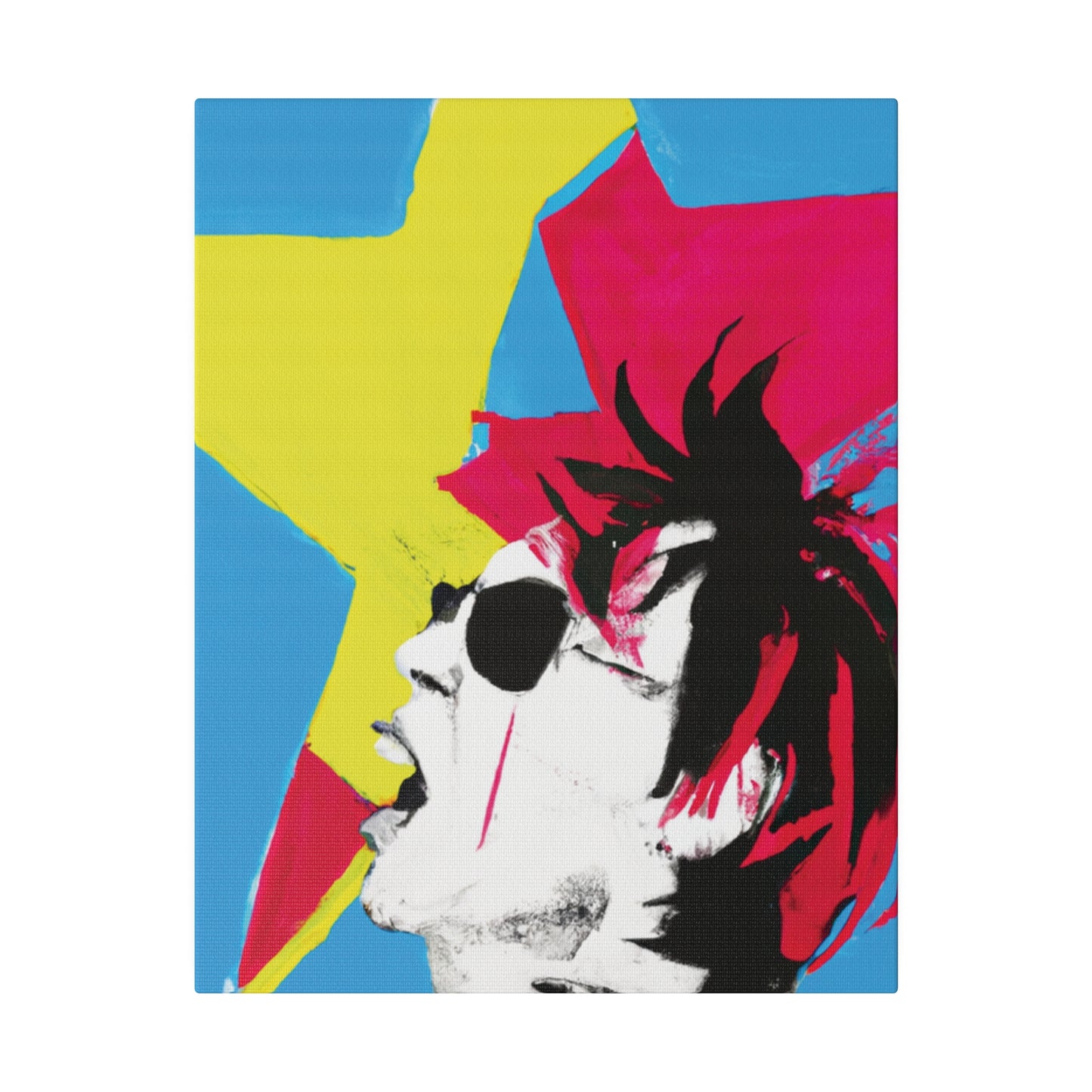 7179X - Rockstar Painting Print | Face | Abstract | Poster | Home Decor | Wall Art | Music Art | Canvas