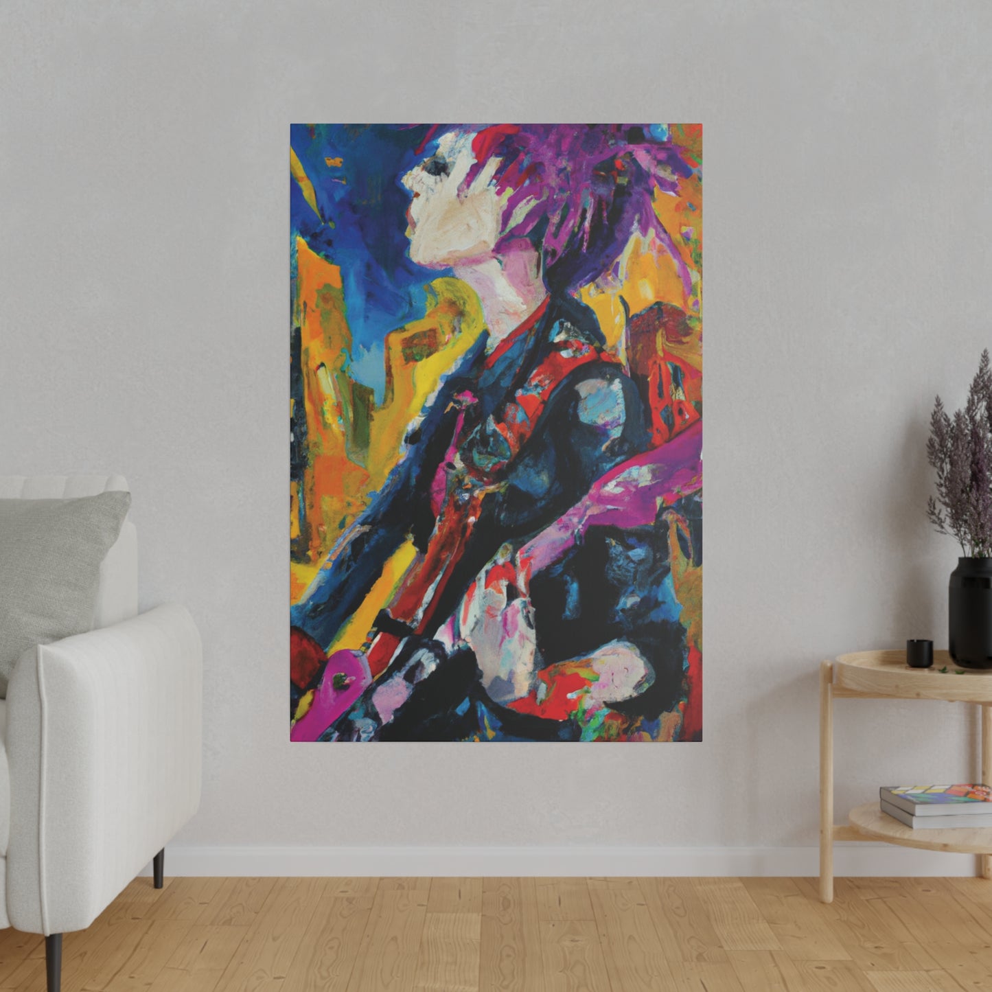8245D - Rockstar Oil Painting Style Print | Poster | Home Decor | Wall Art | Music Art | Canvas