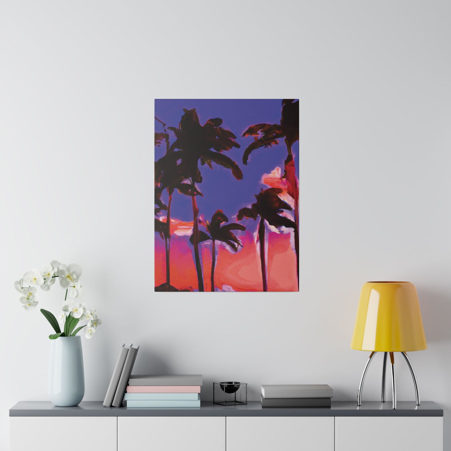 1387K - Miami Beach Sunset Painting Print | Miami | Beach | Sunset | Poster | Home Decor | Wall Art | Canvas