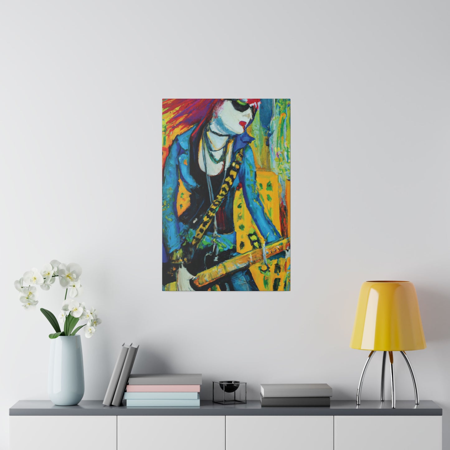 2344X - Rockstar Oil Painting Style Print | Poster | Home Decor | Wall Art | Music Art | Canvas