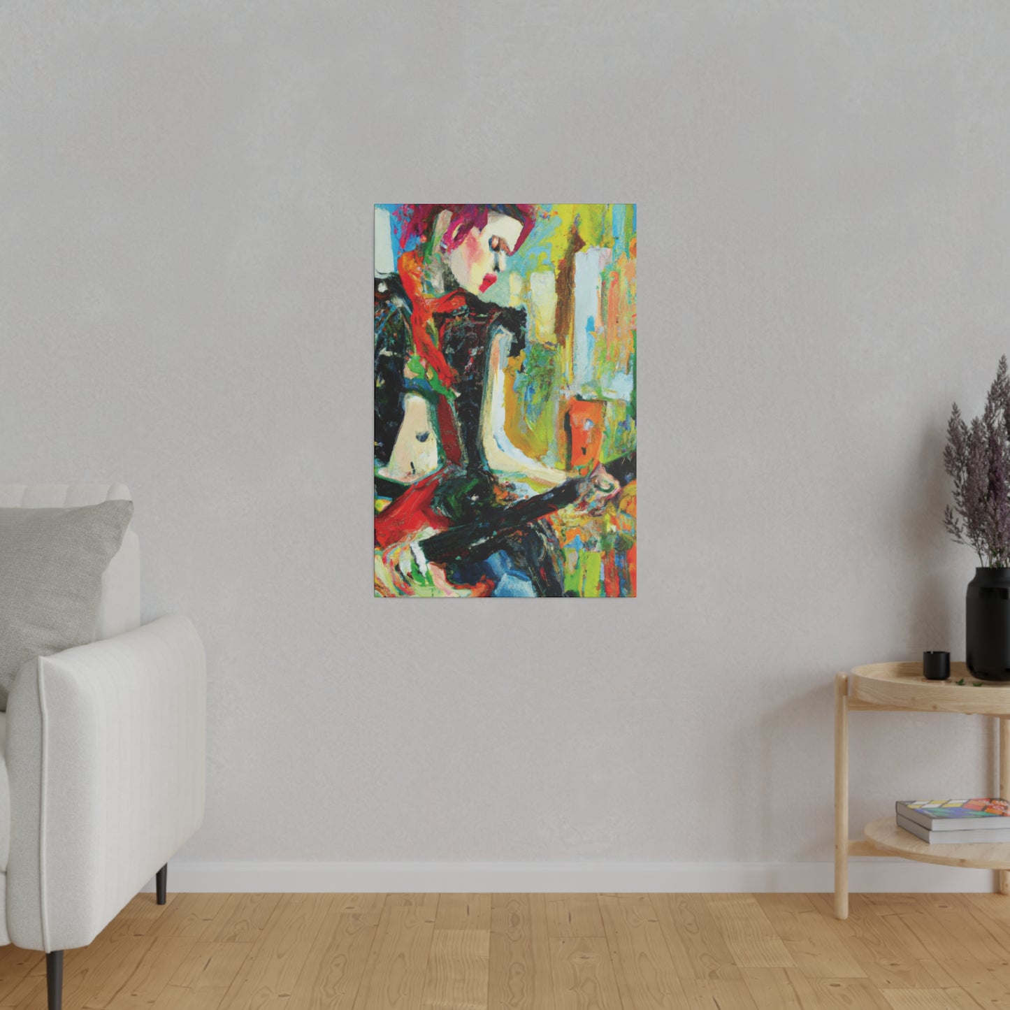 4824H - Rockstar Oil Painting Style Print | Poster | Home Decor | Wall Art | Music Art | Canvas