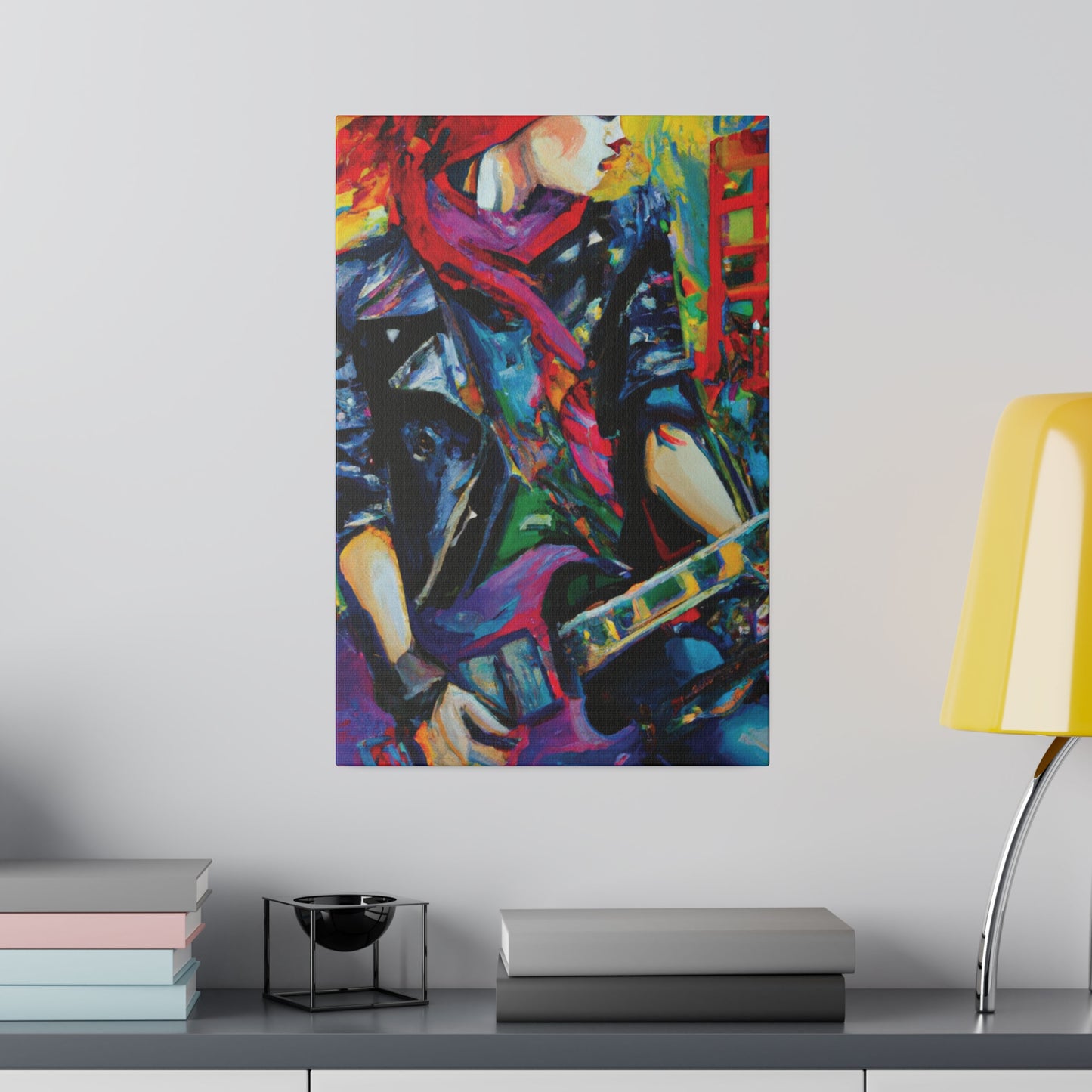 9413L - Rockstar Oil Painting Style Print | Poster | Home Decor | Wall Art | Music Art | Canvas