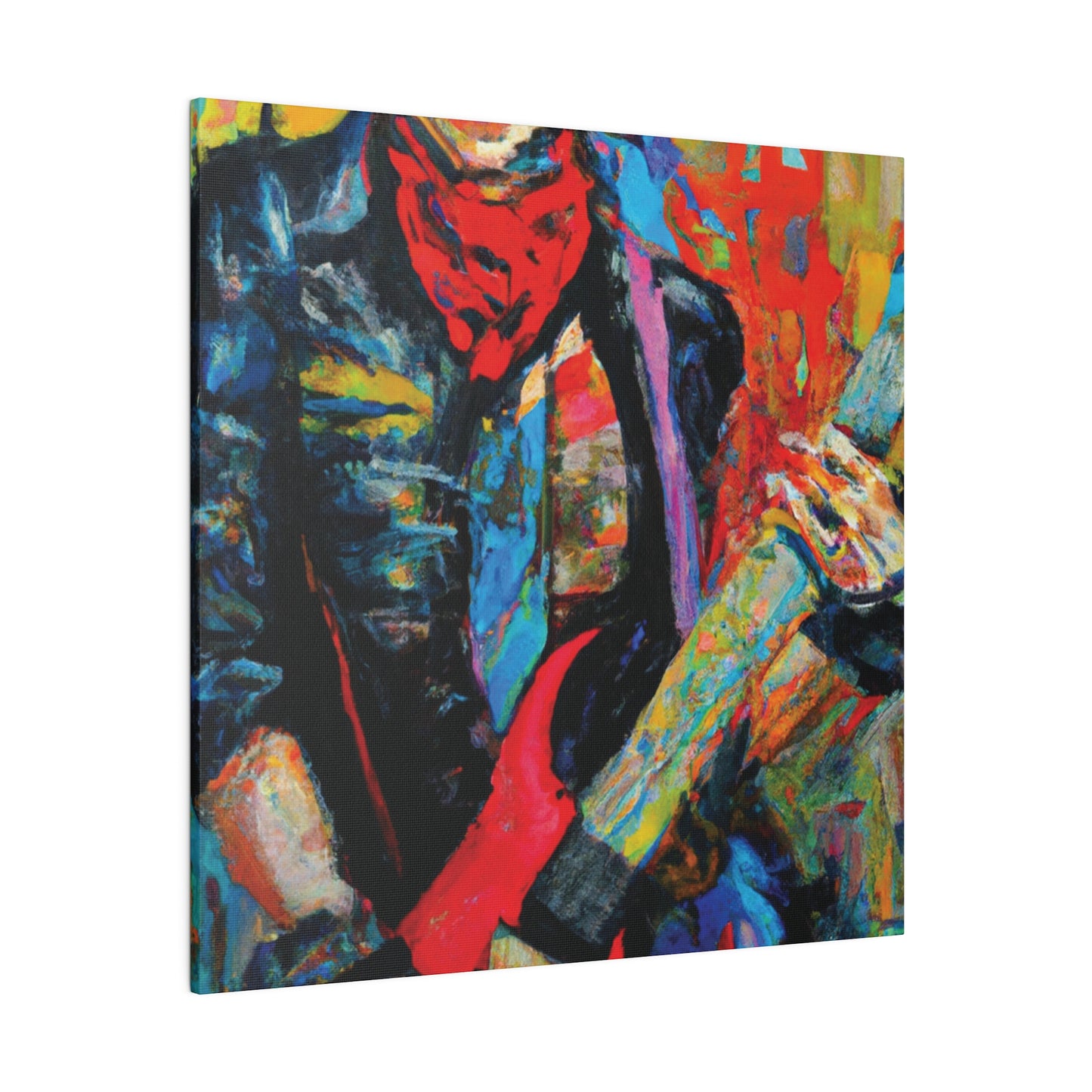 8732A - Rockstar Oil Painting Style Print | Poster | Home Decor | Wall Art | Music Art | Canvas