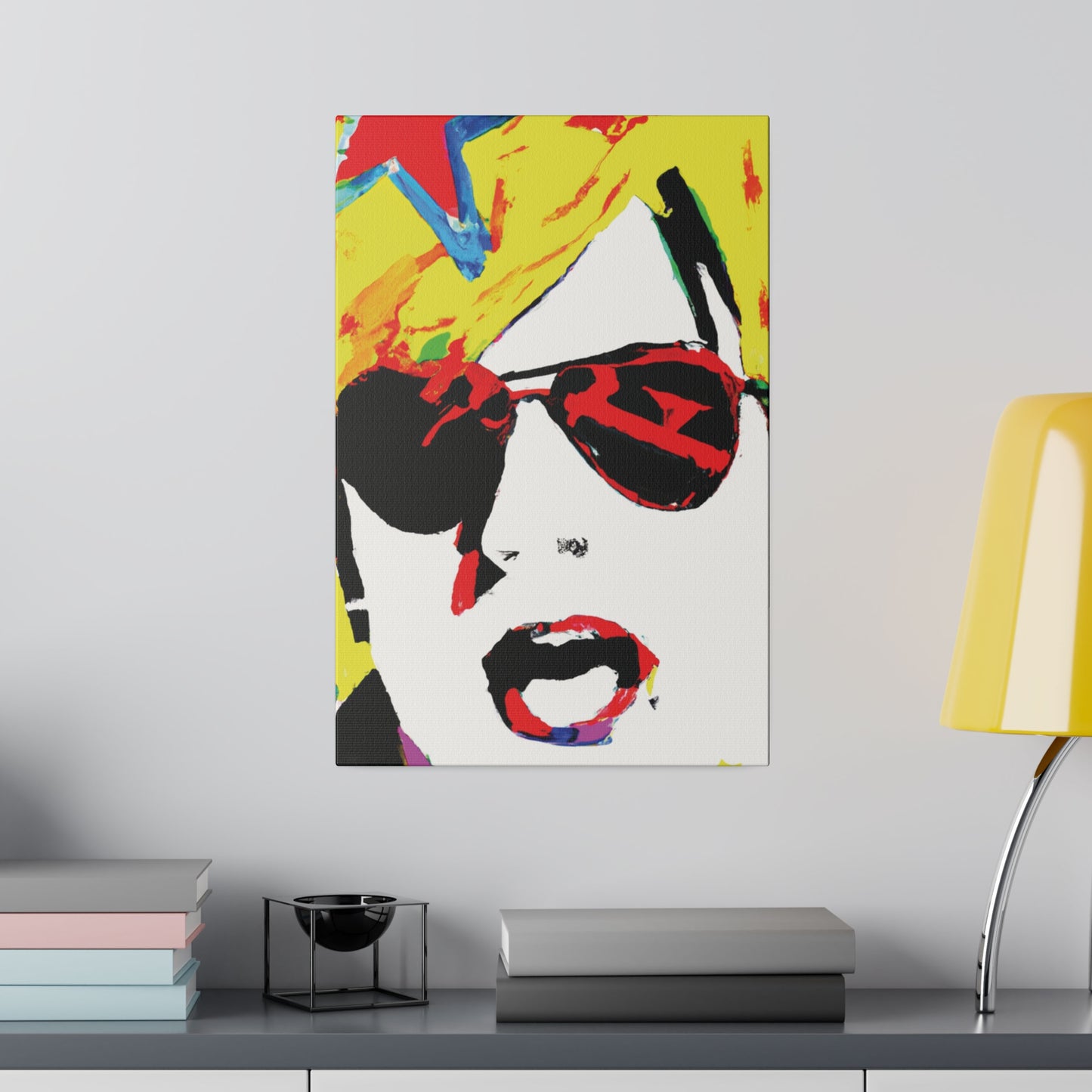 7931Q - Rockstar Painting Print | Face | Abstract | Poster | Home Decor | Wall Art | Music Art | Canvas