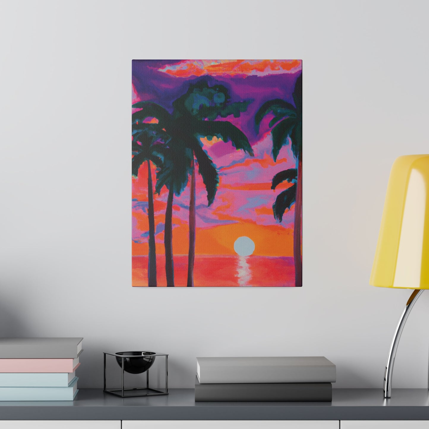 2189Z - Miami Beach Sunset Painting Print | Miami | Beach | Sunset | Poster | Home Decor | Wall Art | Canvas