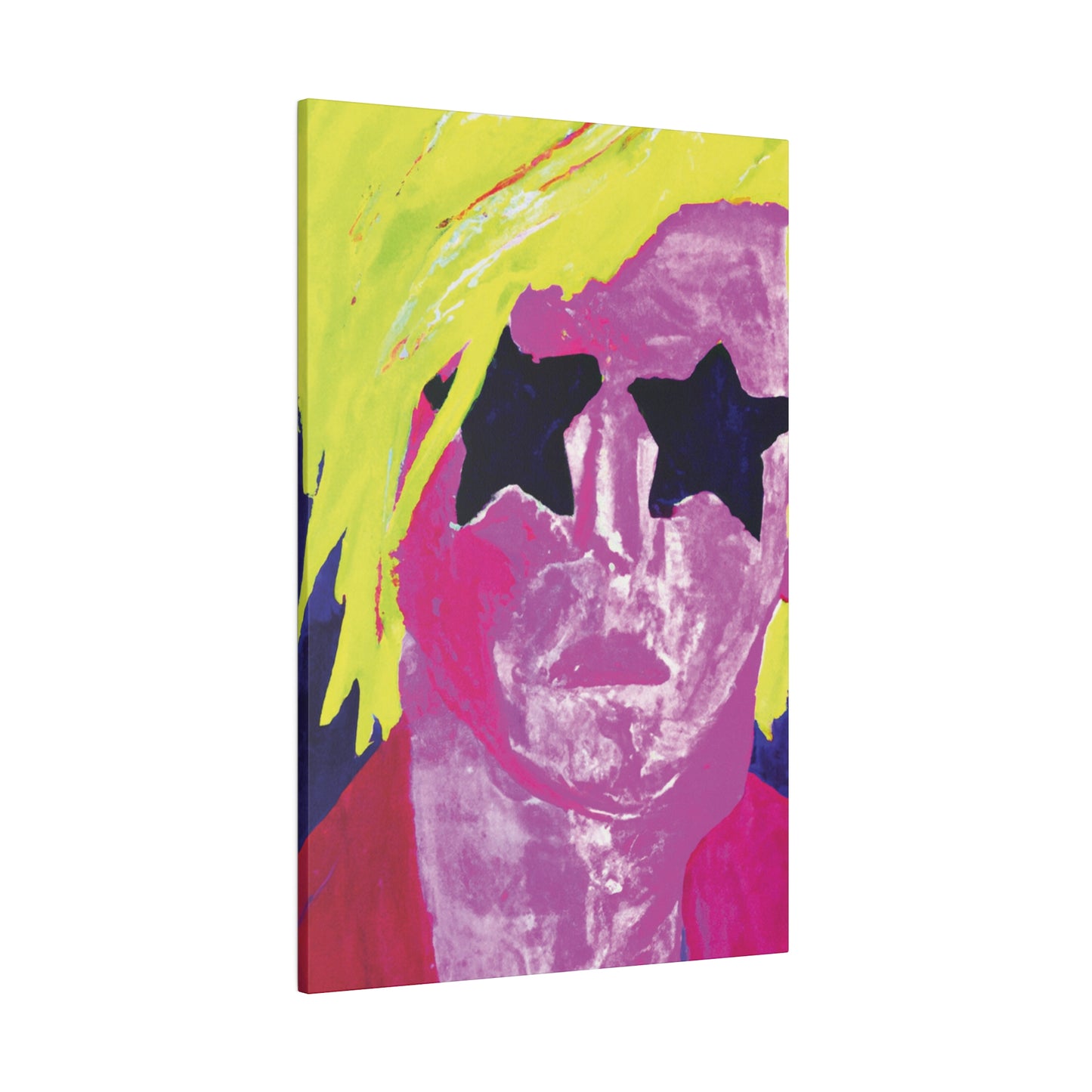 7563W - Rockstar Painting Print | Face | Abstract | Poster | Home Decor | Wall Art | Music Art | Canvas