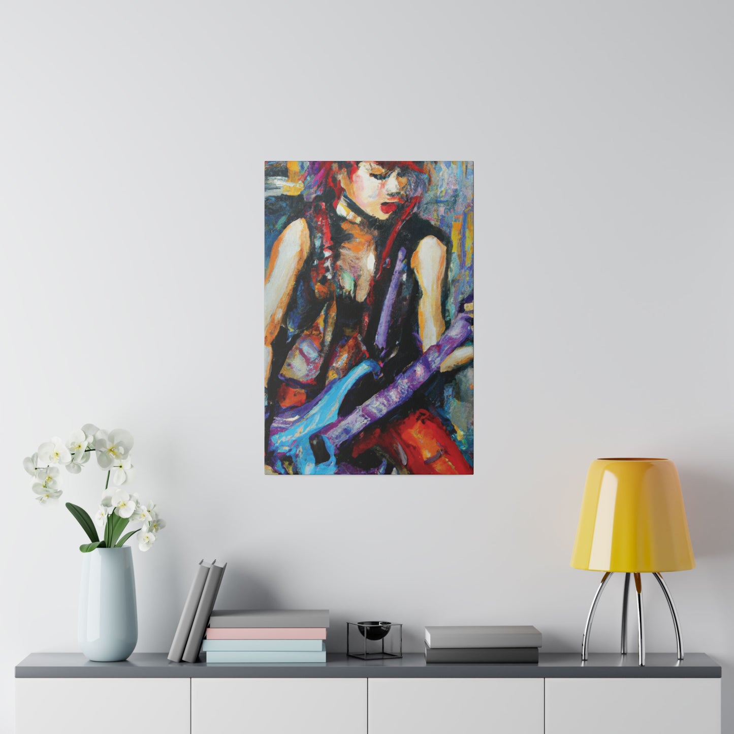 6251Z - Rockstar Oil Painting Style Print | Poster | Home Decor | Wall Art | Music Art | Canvas