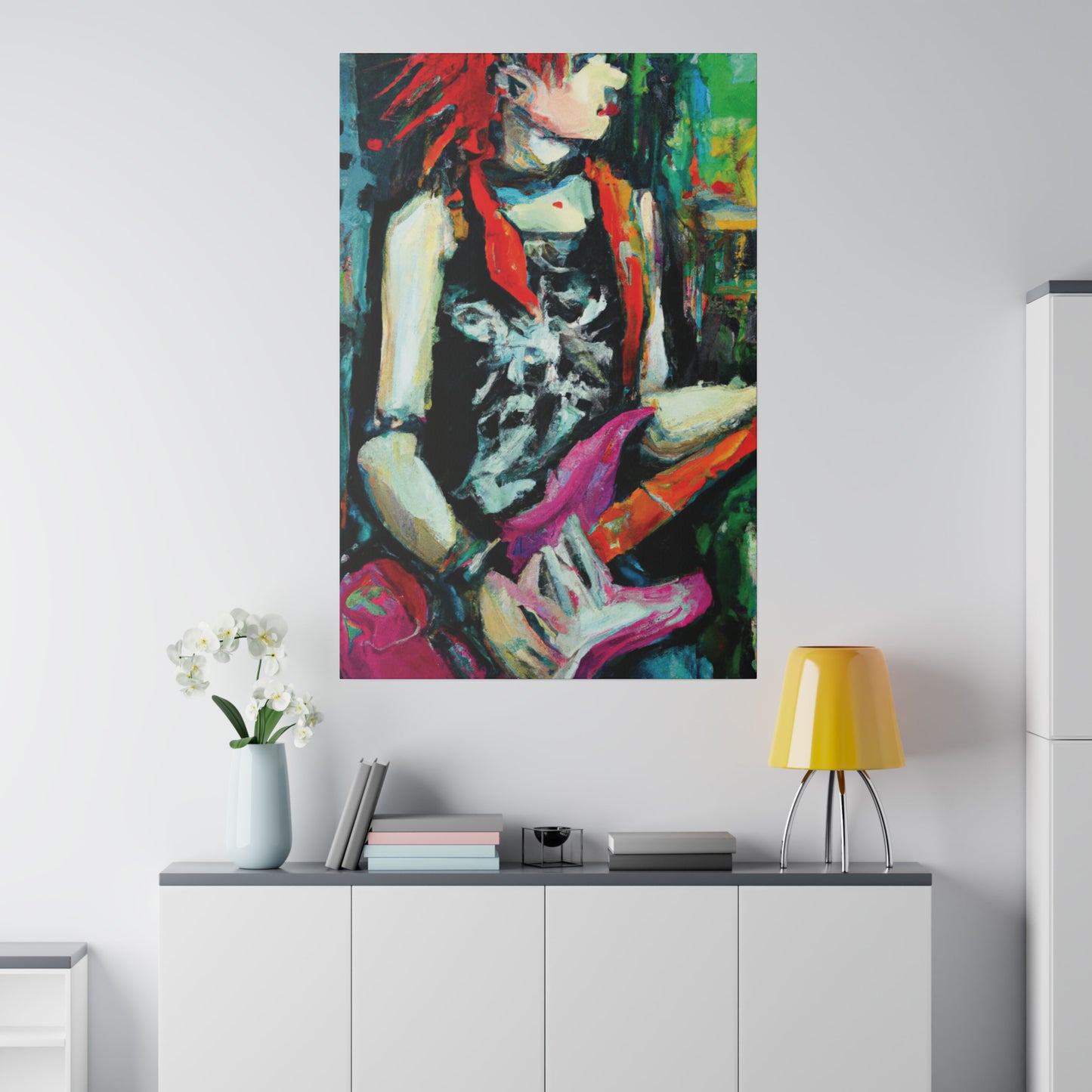 7134X - Rockstar Oil Painting Style Print | Poster | Home Decor | Wall Art | Music Art | Canvas