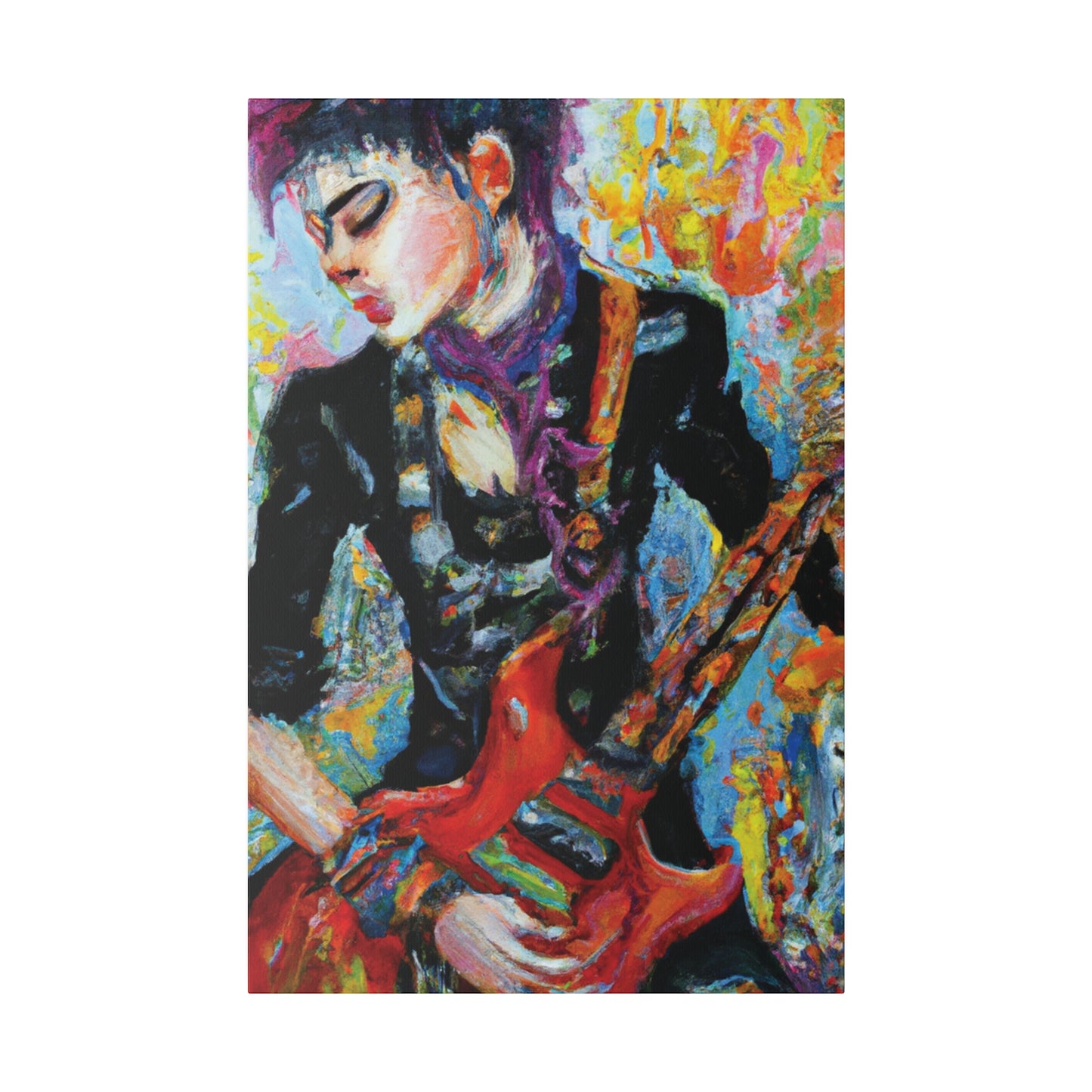 7123G - Rockstar Oil Painting Style Print | Poster | Home Decor | Wall Art | Music Art | Canvas