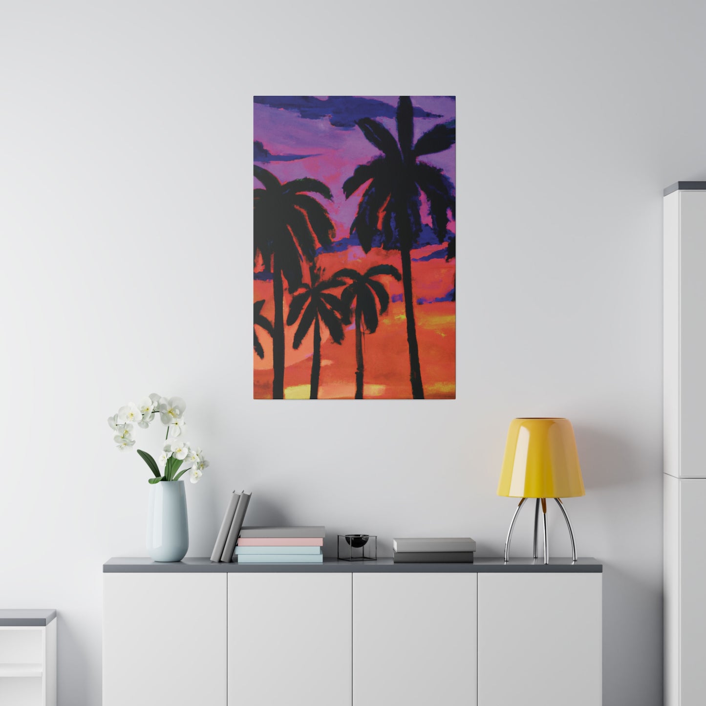 8314G - Miami Beach Sunset Painting Print | Miami | Beach | Sunset | Poster | Home Decor | Wall Art | Canvas