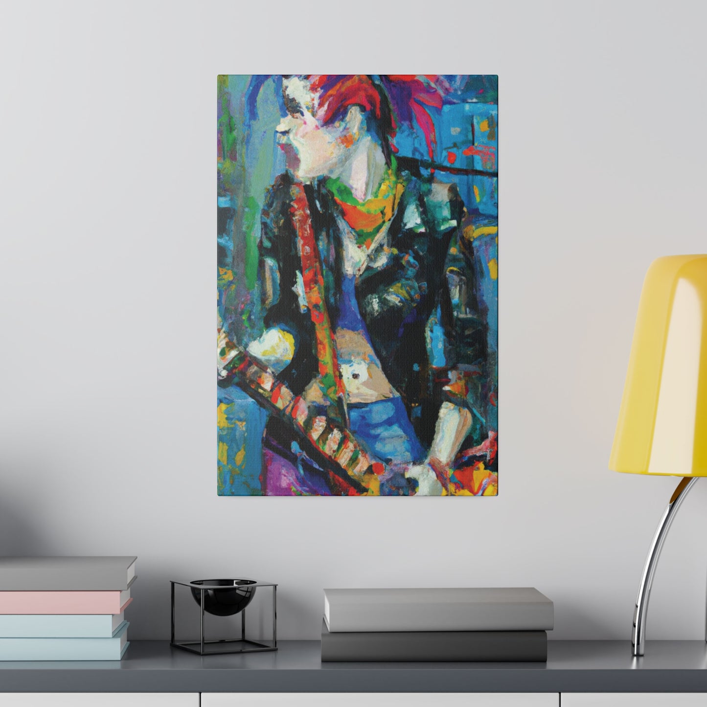 3601F - Rockstar Oil Painting Style Print | Poster | Home Decor | Wall Art | Music Art | Canvas