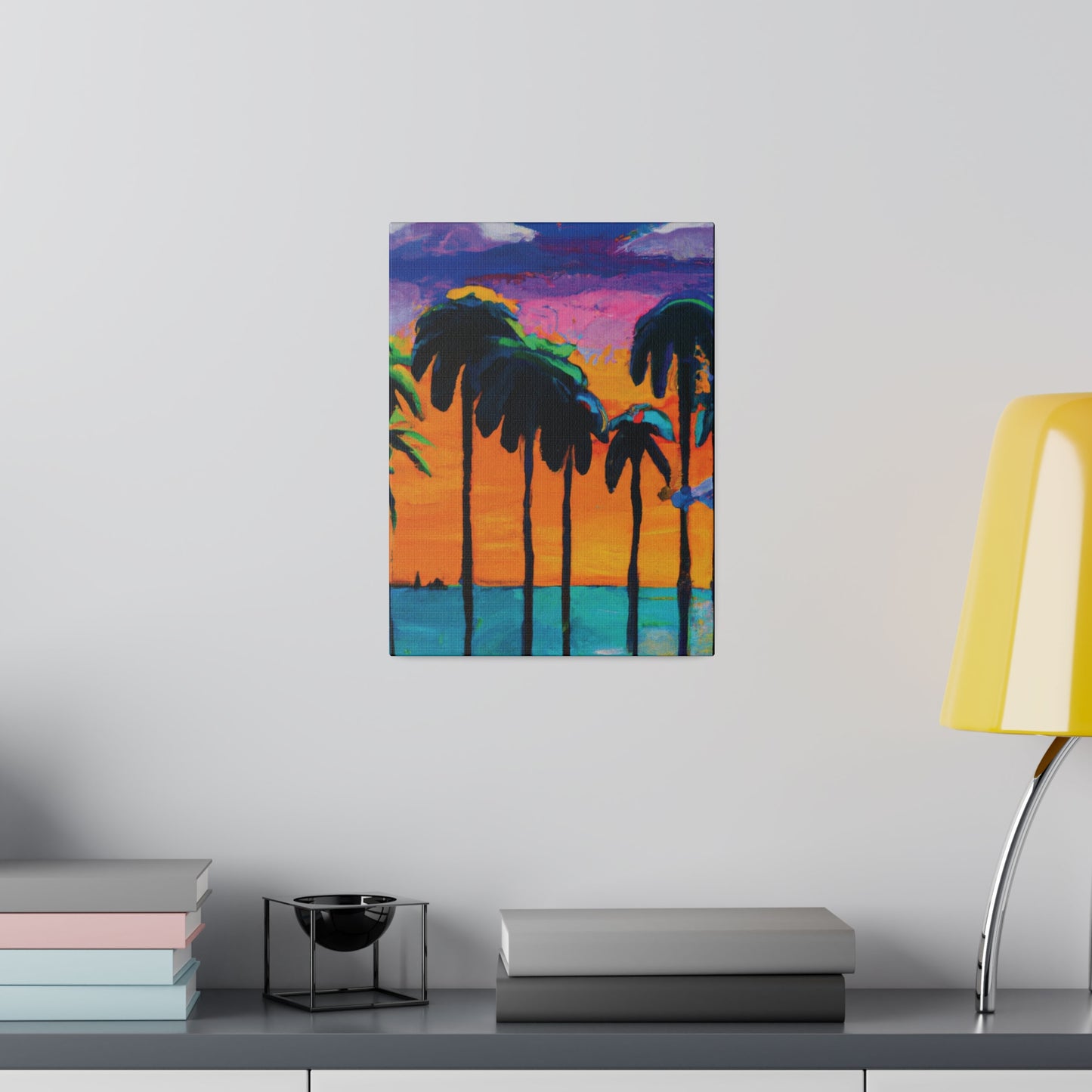9331M - Miami Beach Sunset Painting Print | Miami | Beach | Sunset | Poster | Home Decor | Wall Art | Canvas