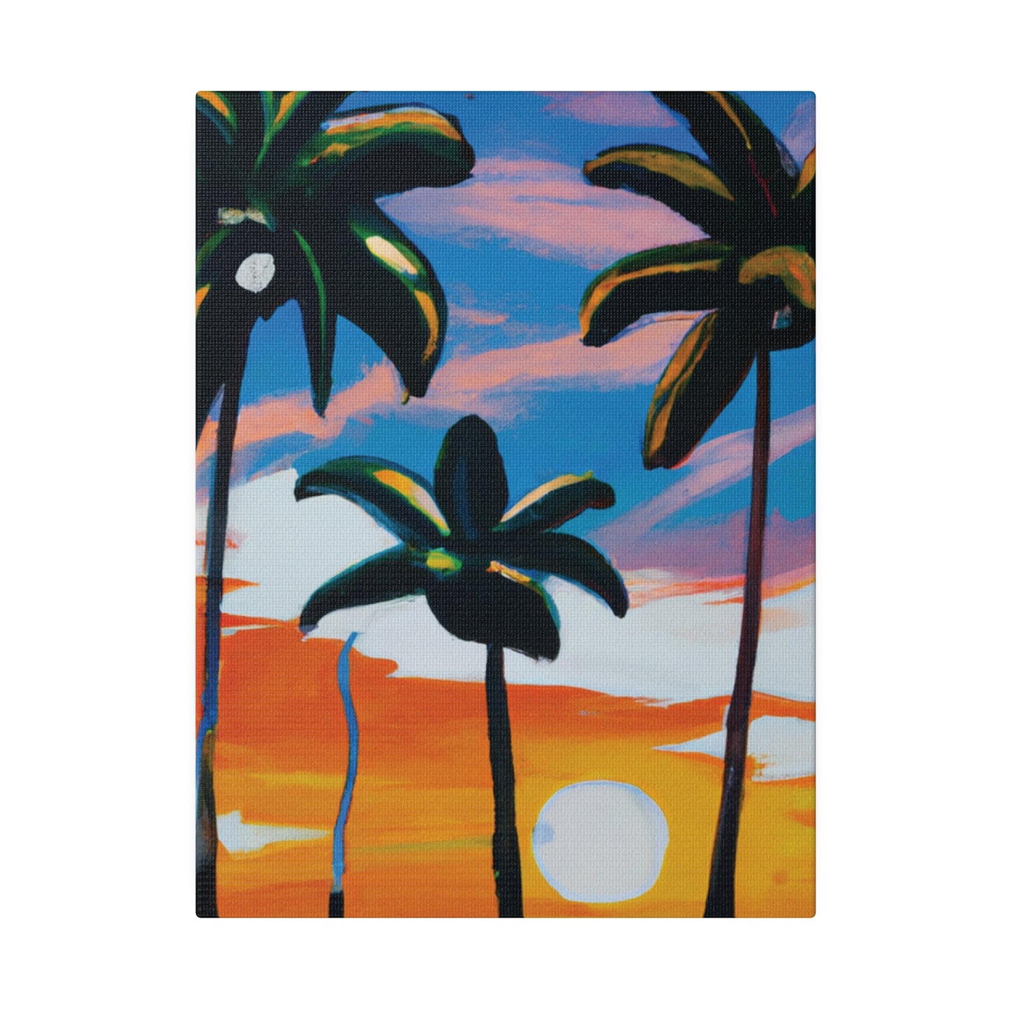 7745G - Miami Beach Sunset Painting Print | Miami | Beach | Sunset | Poster | Home Decor | Wall Art | Canvas