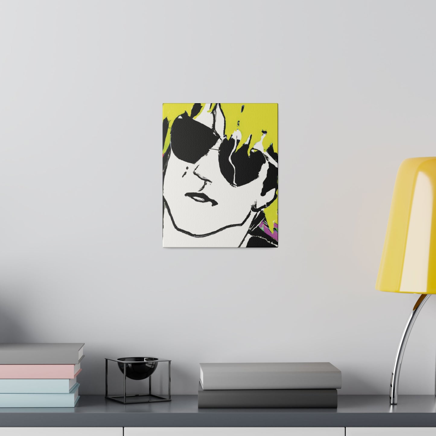 347H - Rockstar Painting Print | Face | Abstract | Poster | Home Decor | Wall Art | Music Art | Canvas