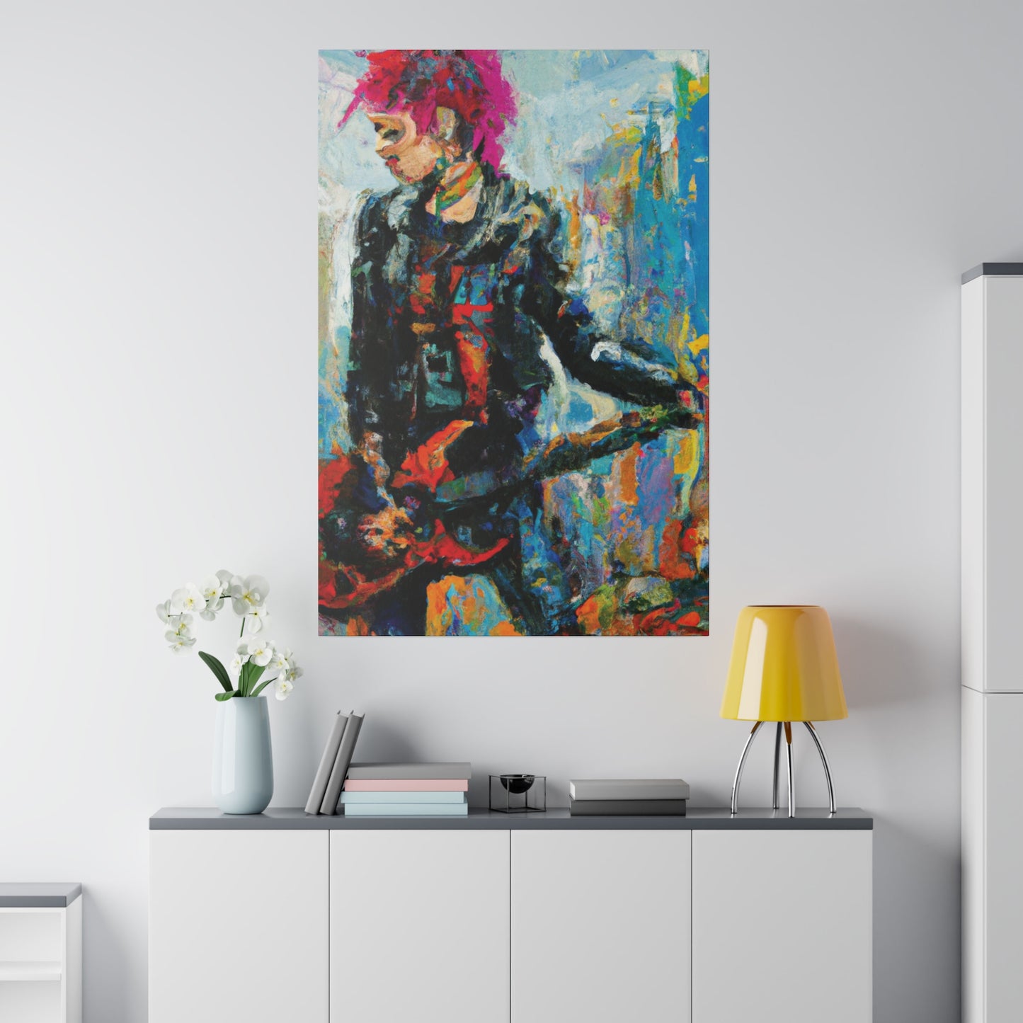 5258U - Rockstar Oil Painting Style Print | Poster | Home Decor | Wall Art | Music Art | Canvas