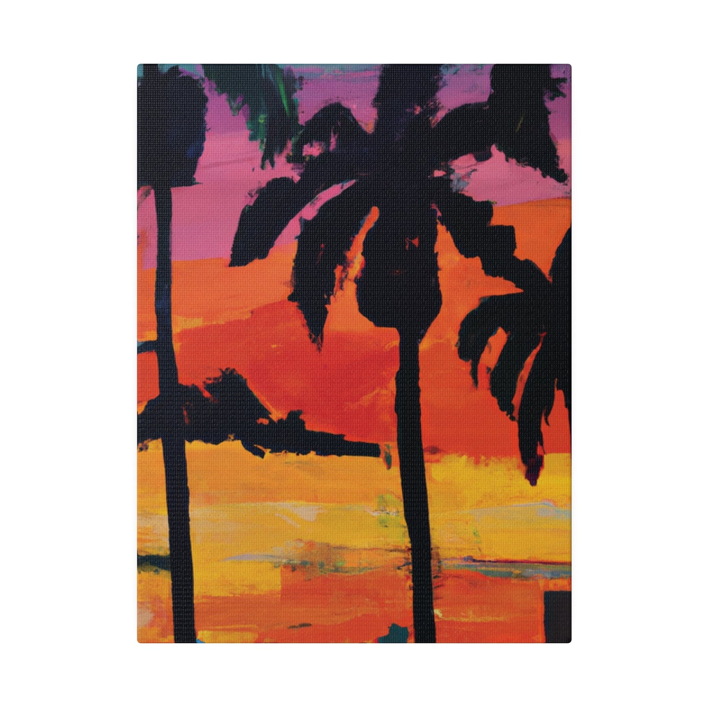 7389S - Miami Beach Sunset Painting Print | Miami | Beach | Sunset | Poster | Home Decor | Wall Art | Canvas