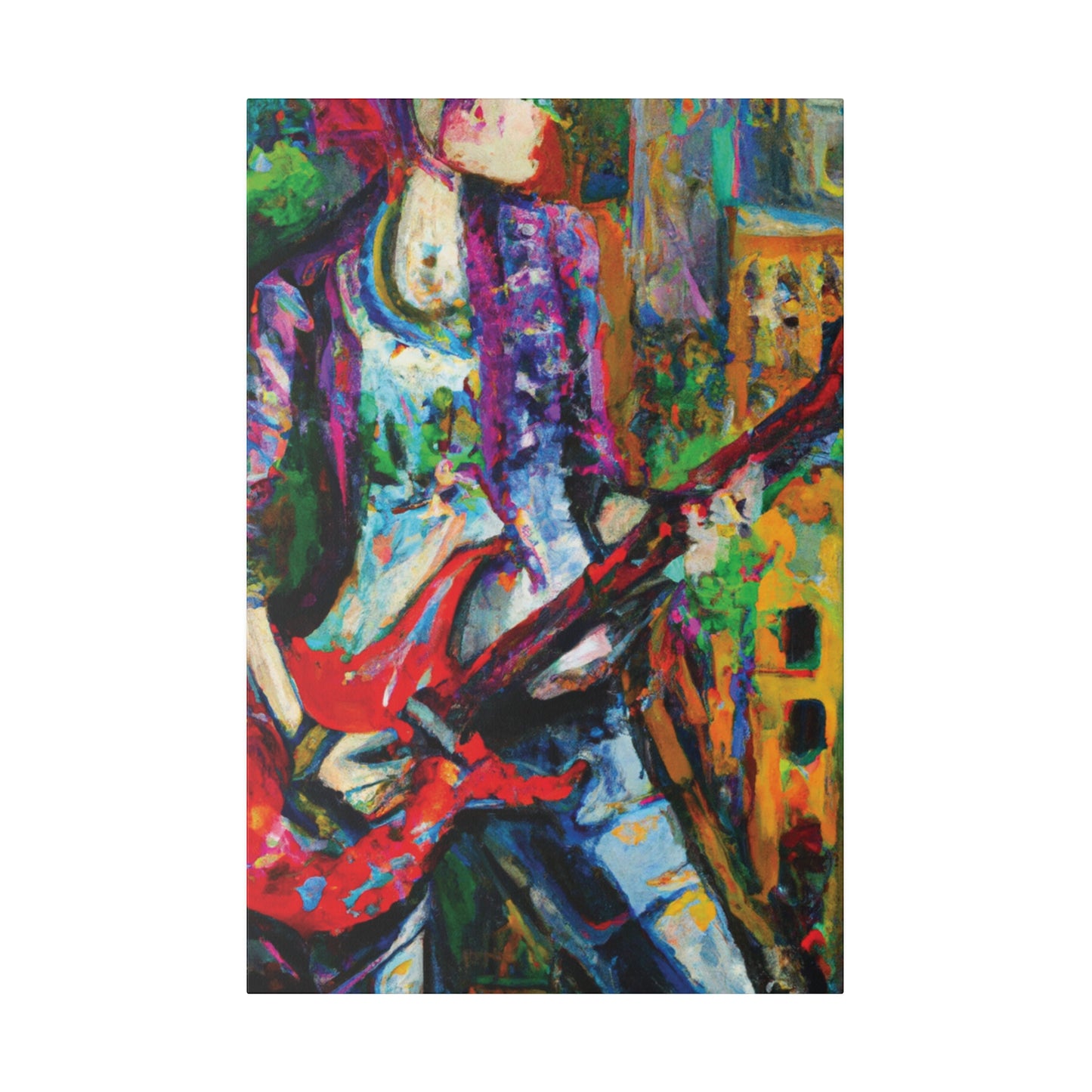 8263J - Rockstar Oil Painting Style Print | Poster | Home Decor | Wall Art | Music Art | Canvas