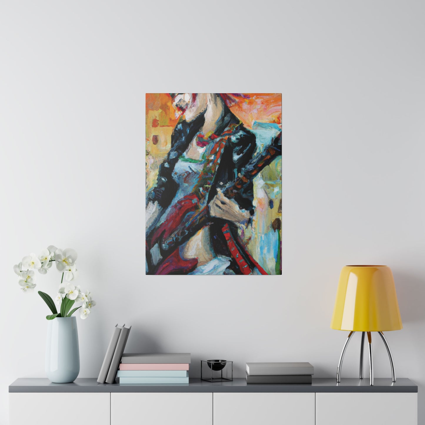 732X - Rockstar Oil Painting Style Print | Poster | Home Decor | Wall Art | Music Art | Canvas