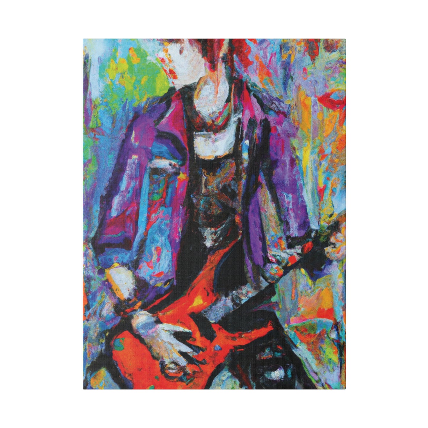 3123Q - Rockstar Oil Painting Style Print | Poster | Home Decor | Wall Art | Music Art | Canvas