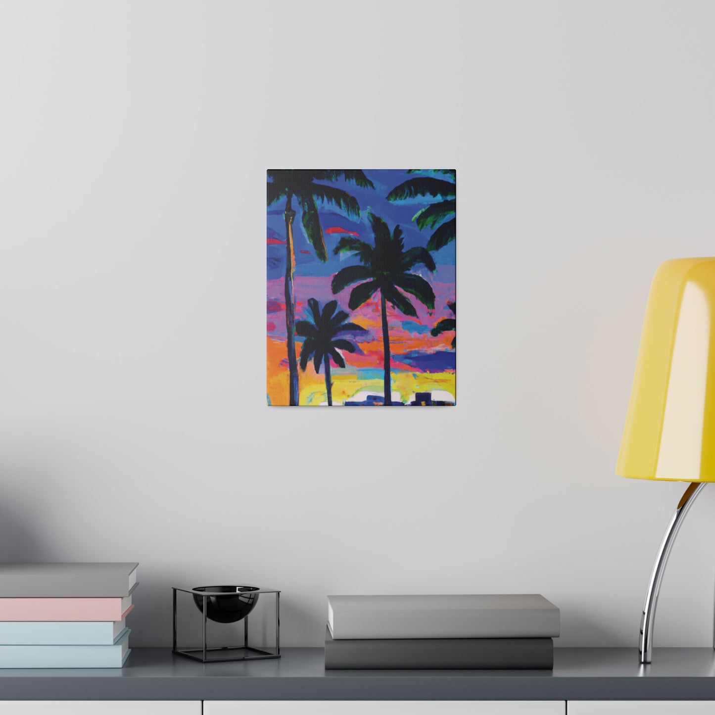 4621L - Miami Beach Sunset Painting Print | Miami | Beach | Sunset | Poster | Home Decor | Wall Art | Canvas