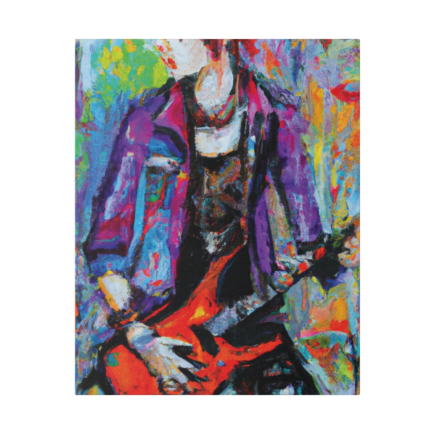 3123Q - Rockstar Oil Painting Style Print | Poster | Home Decor | Wall Art | Music Art | Canvas