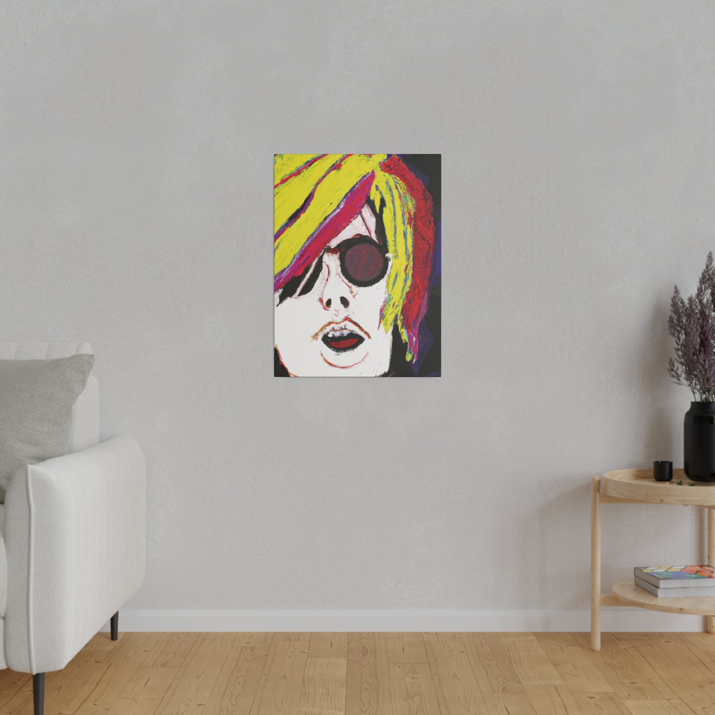 1273Y - Rockstar Painting Print | Face | Abstract | Poster | Home Decor | Wall Art | Music Art | Canvas