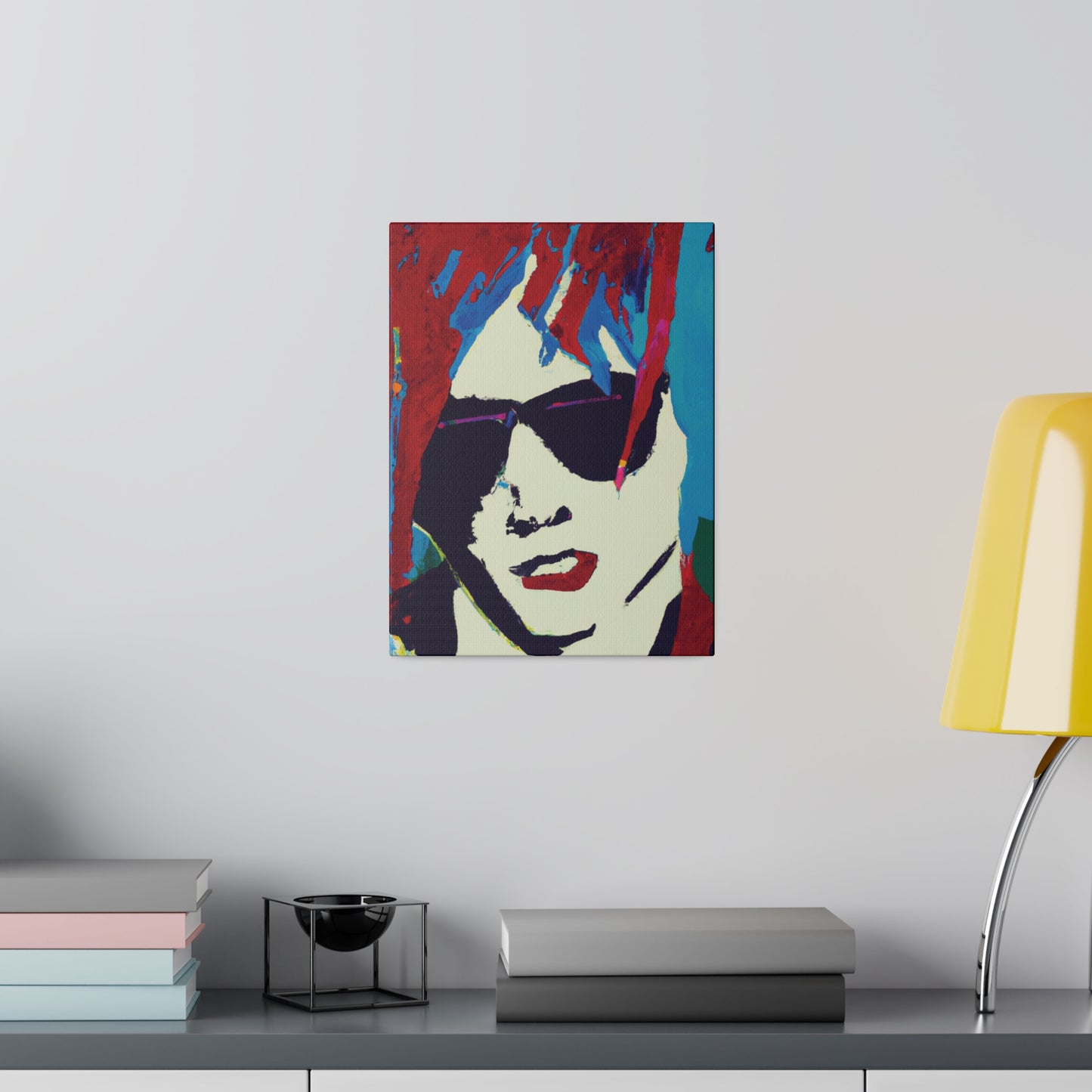 9347K - Rockstar Painting Print | Face | Abstract | Poster | Home Decor | Wall Art | Music Art | Canvas