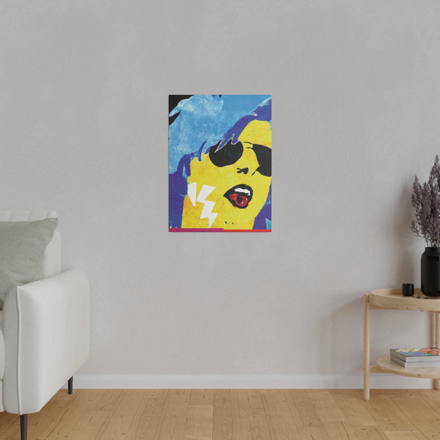 7517Q - Rockstar Painting Print | Face | Abstract | Poster | Home Decor | Wall Art | Music Art | Canvas