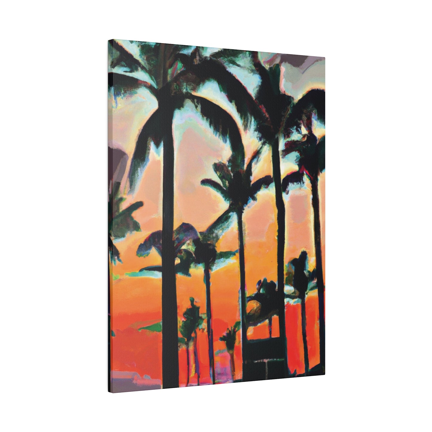 4891A - Miami Beach Sunset Painting Print | Miami | Beach | Sunset | Poster | Home Decor | Wall Art | Canvas