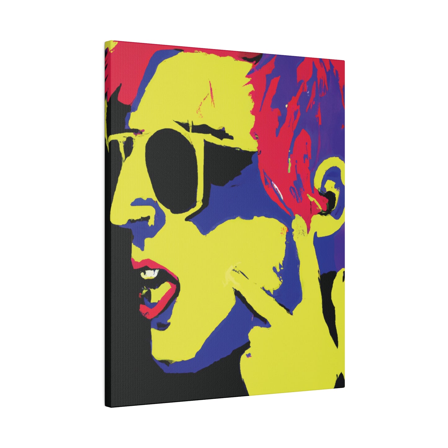 8776P - Rockstar Painting Print | Face | Abstract | Poster | Home Decor | Wall Art | Music Art | Canvas