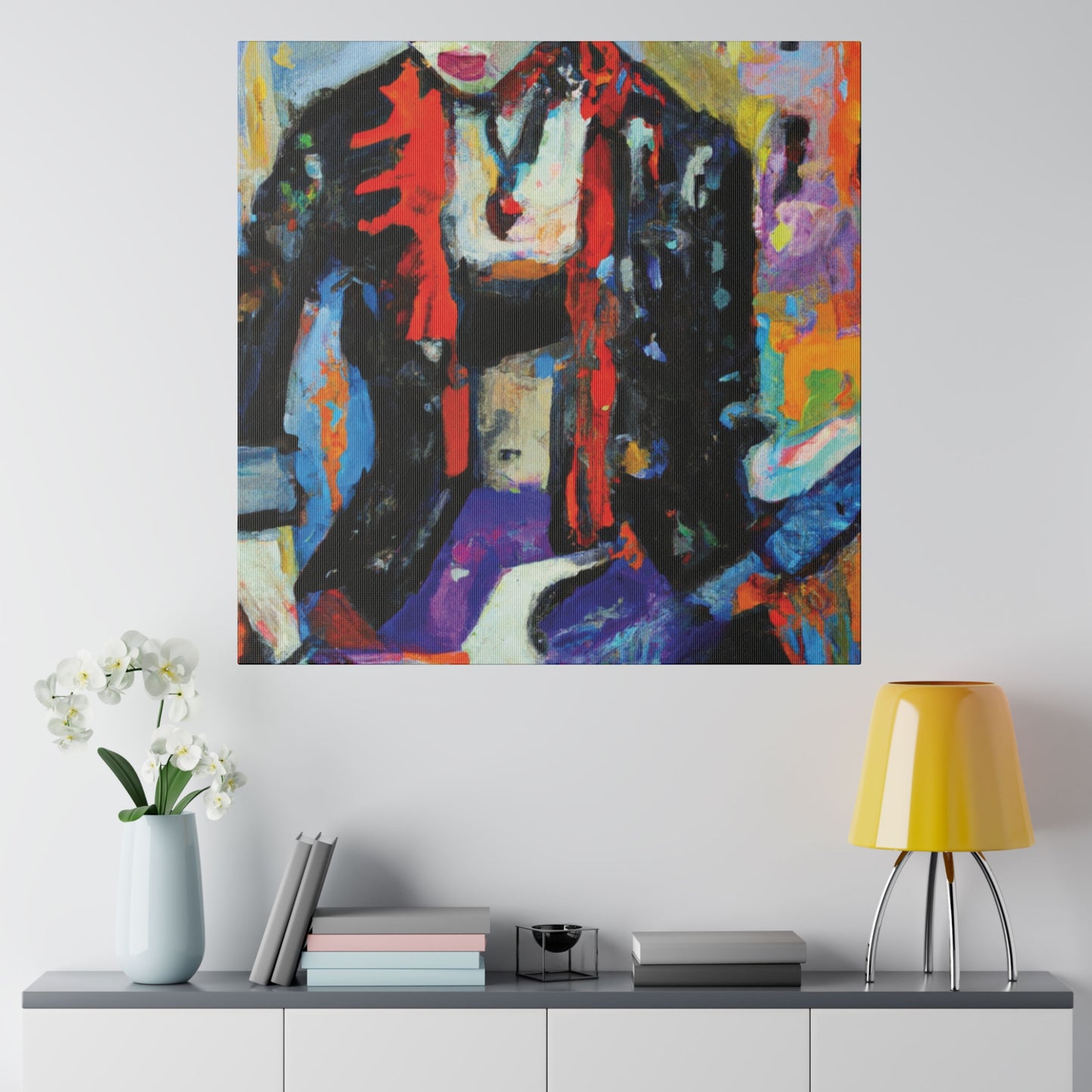 1237Q - Rockstar Oil Painting Style Print | Poster | Home Decor | Wall Art | Music Art | Canvas